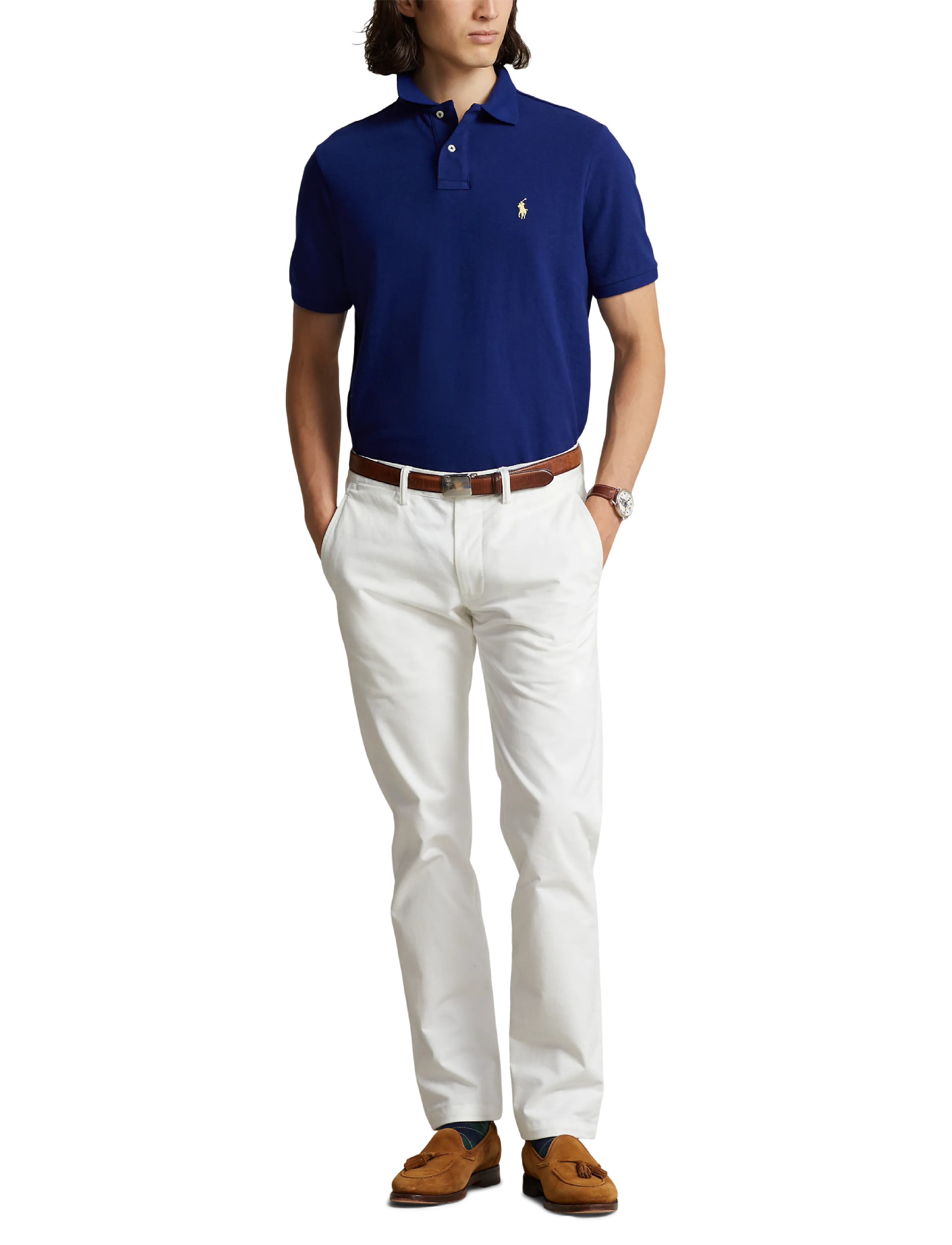 Slim Fit Mesh Polo Shirt 5