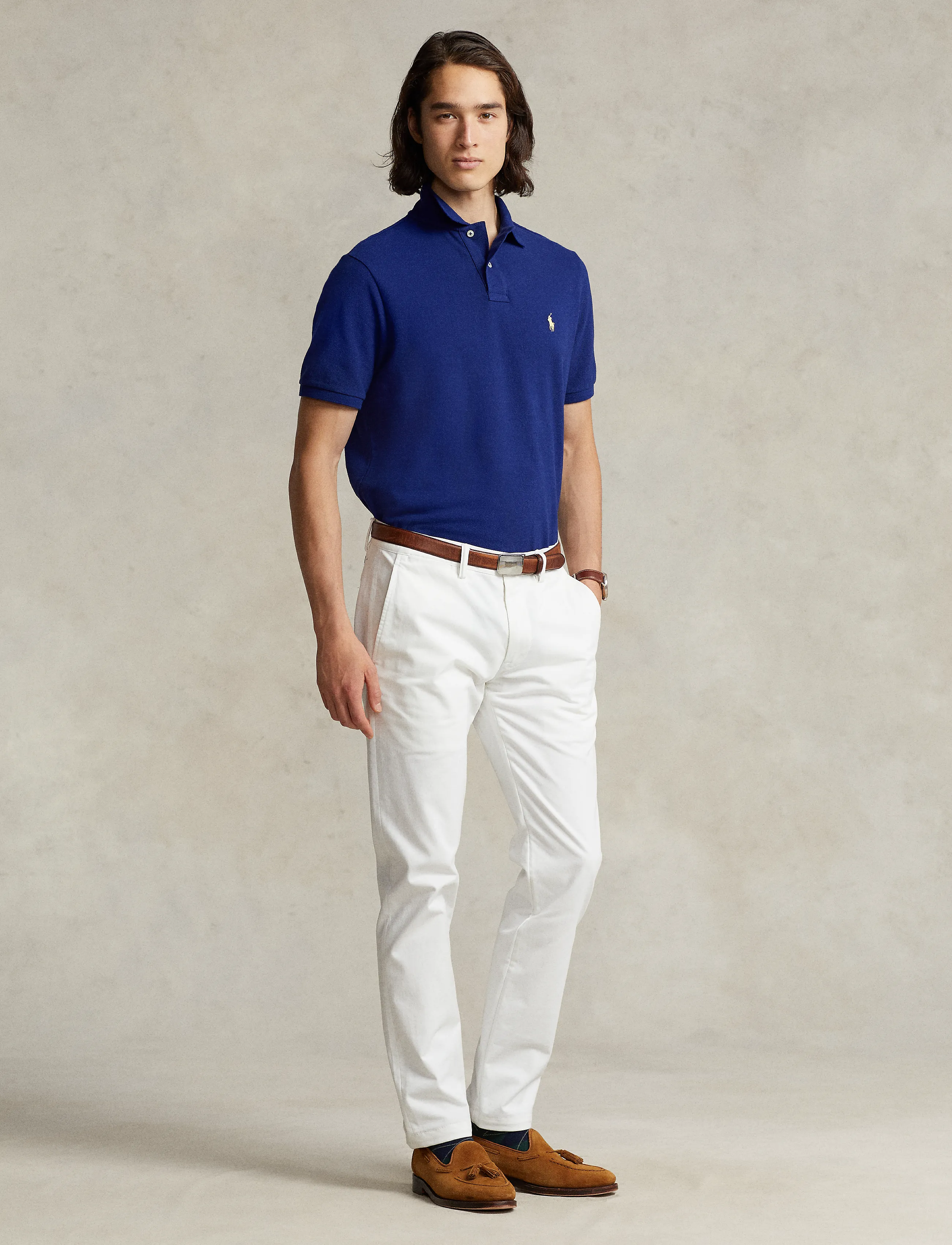 Slim Fit Mesh Polo Shirt 7