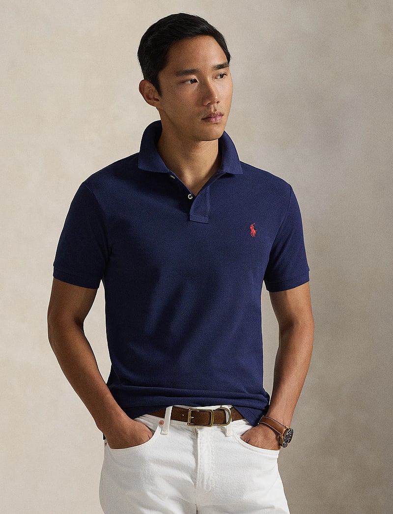 Polo Ralph Lauren - Slim Fit Mesh Polo Shirt - kortærmede poloer - newport navy/c387 - 0