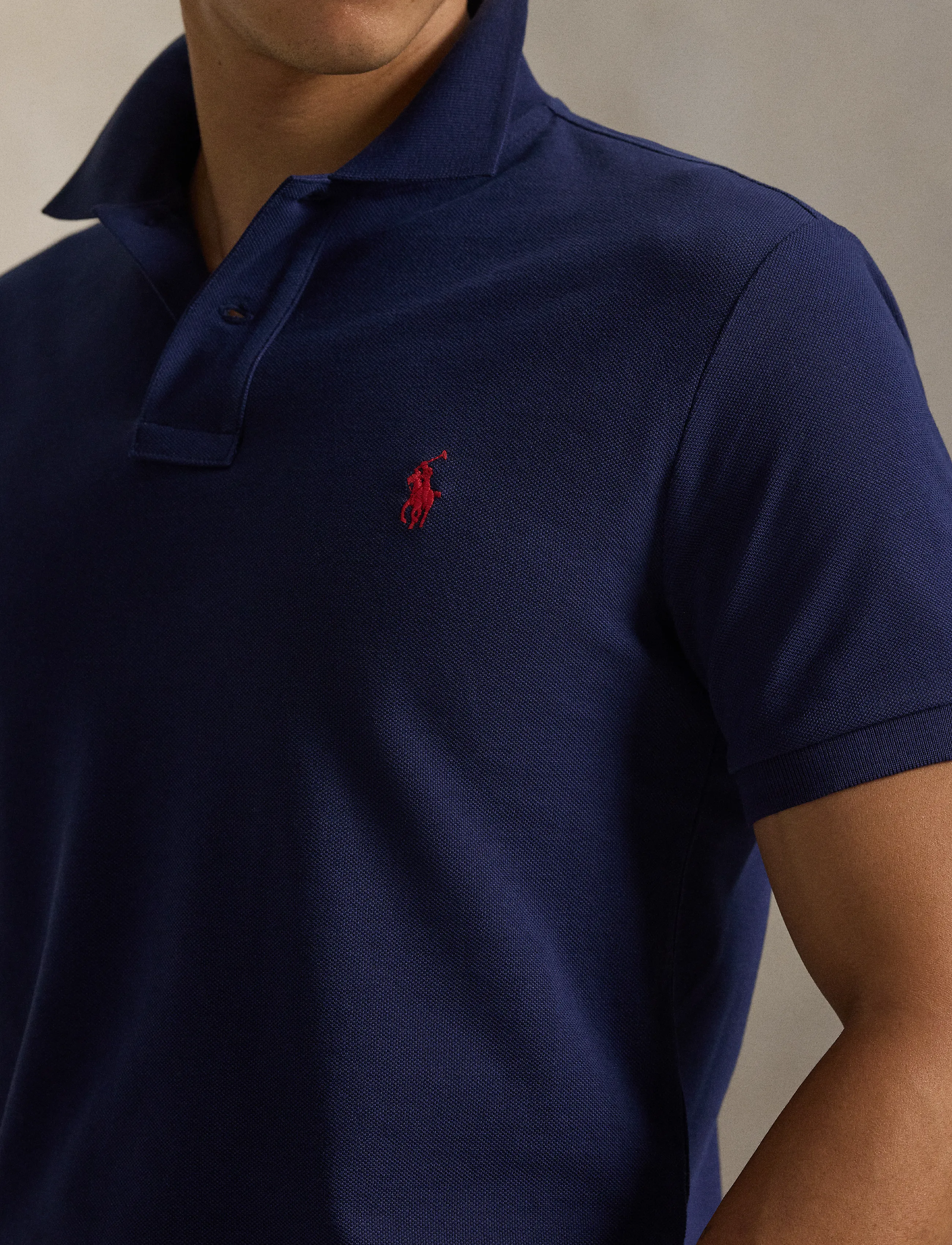 Slim Fit Mesh Polo Shirt 3