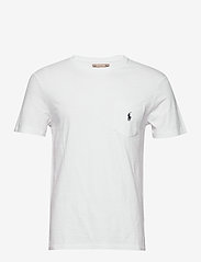 Polo Ralph Lauren - Custom Slim Fit Jersey Pocket T-Shirt - basic t-krekli - white - 0