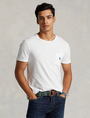 Polo Ralph Lauren - Custom Slim Fit Jersey Pocket T-Shirt - kortermede t-skjorter - white - 0