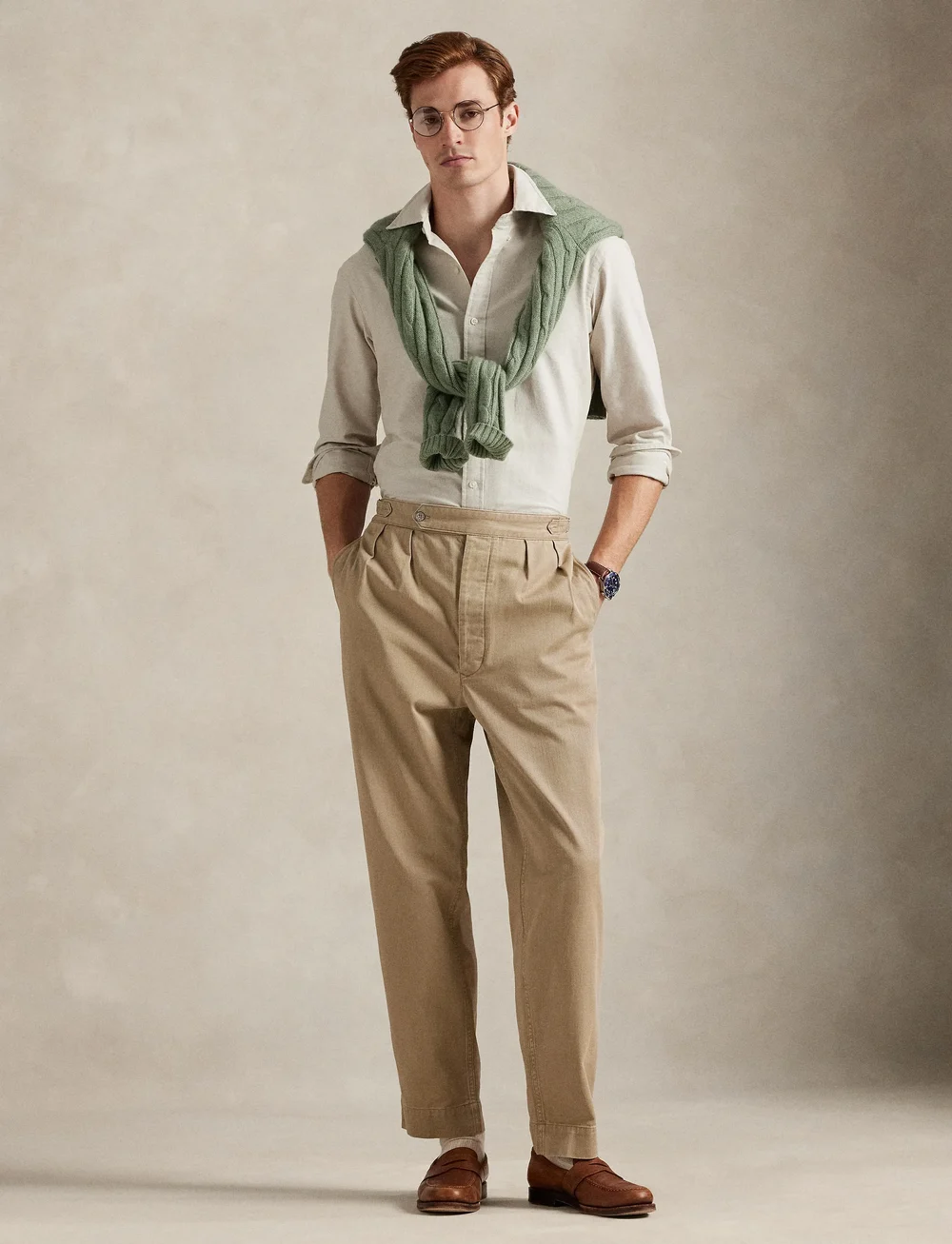 Polo Ralph Lauren - Custom Fit Oxford Shirt - peruskauluspaidat - coastal beige - 0