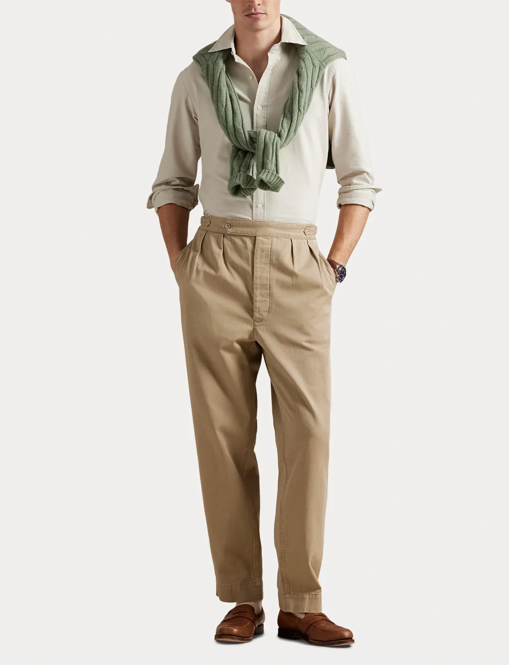 Polo Ralph Lauren - Custom Fit Oxford Shirt - peruskauluspaidat - coastal beige - 4