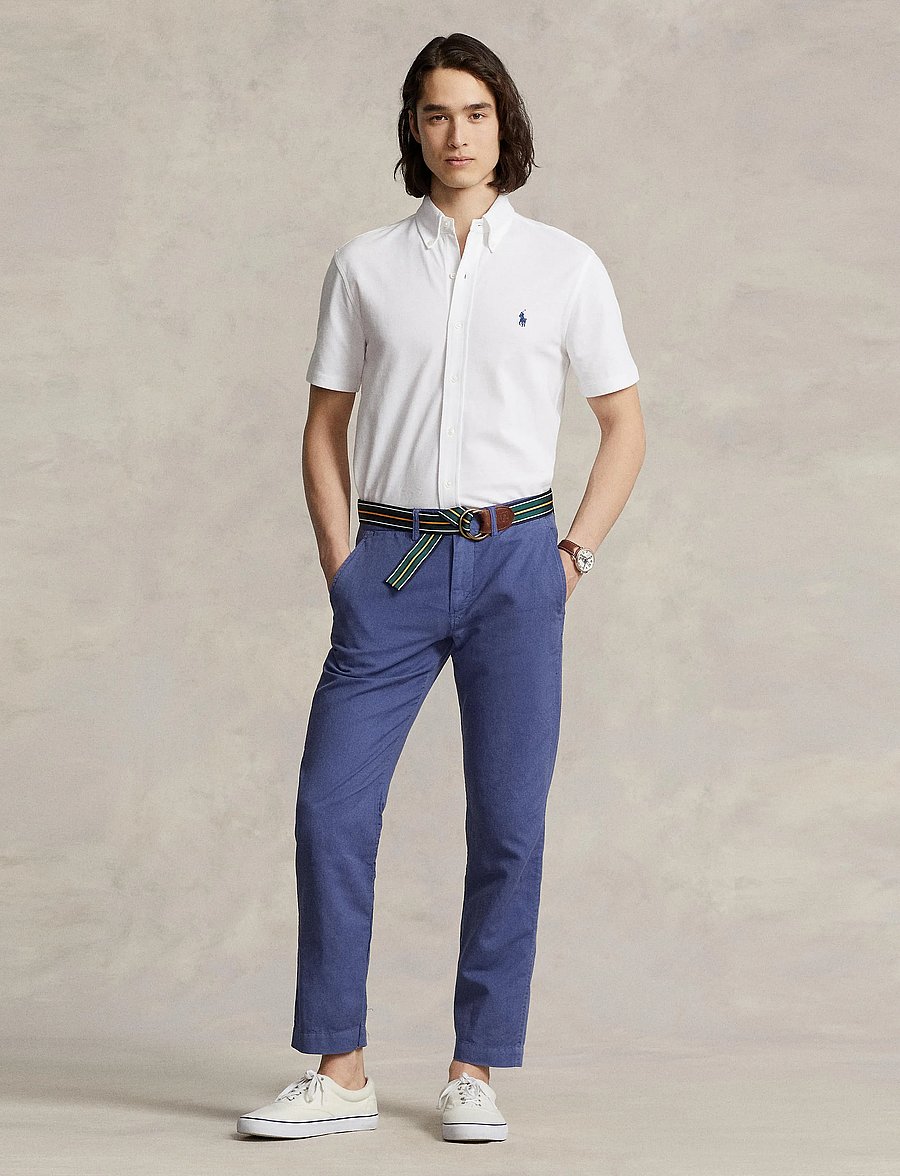 Polo Ralph Lauren - Featherweight Mesh Shirt - kortærmede skjorter - white - 3
