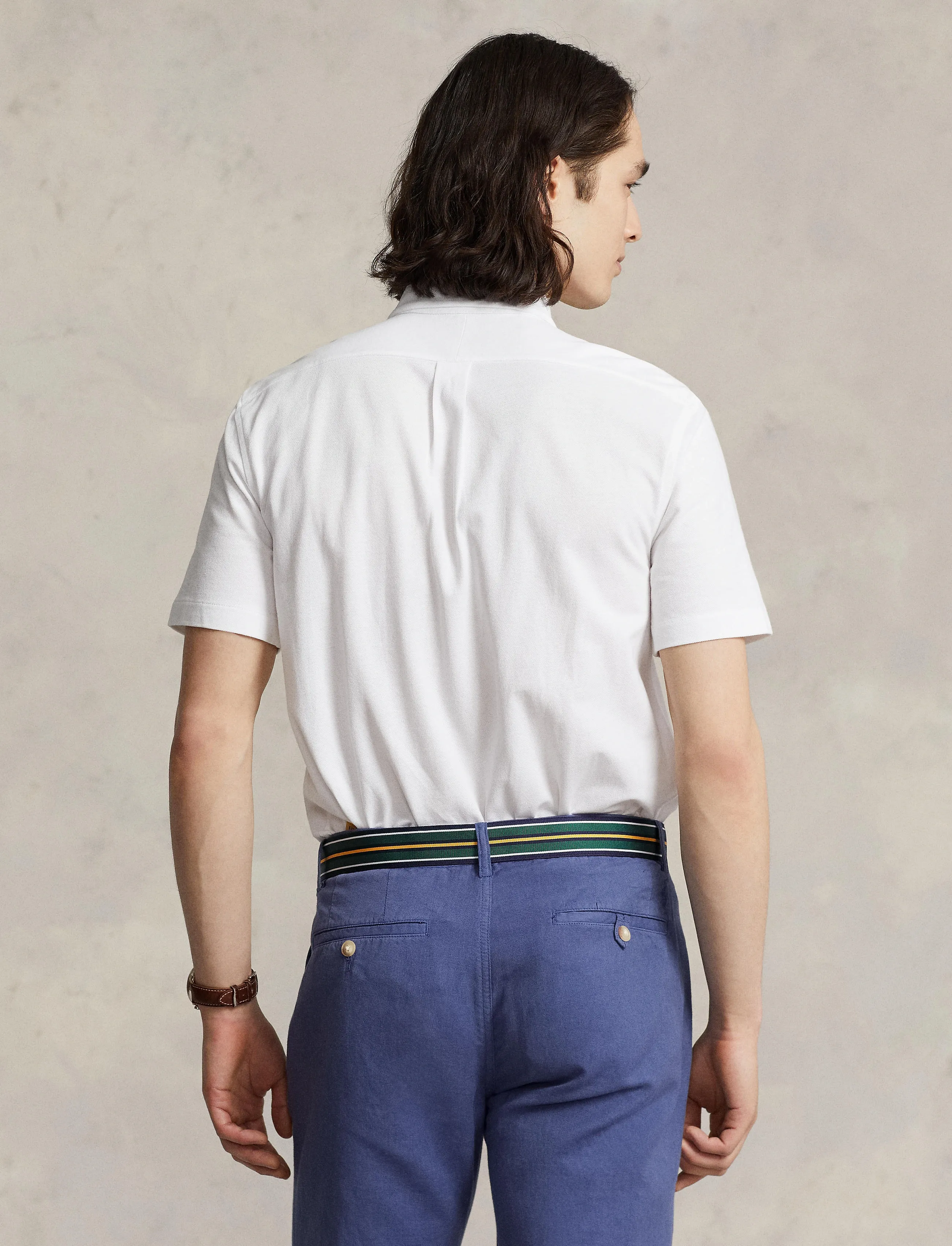 Polo Ralph Lauren - Featherweight Mesh Shirt - kortærmede skjorter - white - 4