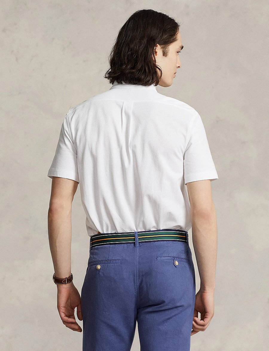 Polo Ralph Lauren - Featherweight Mesh Shirt - kortærmede skjorter - white - 4