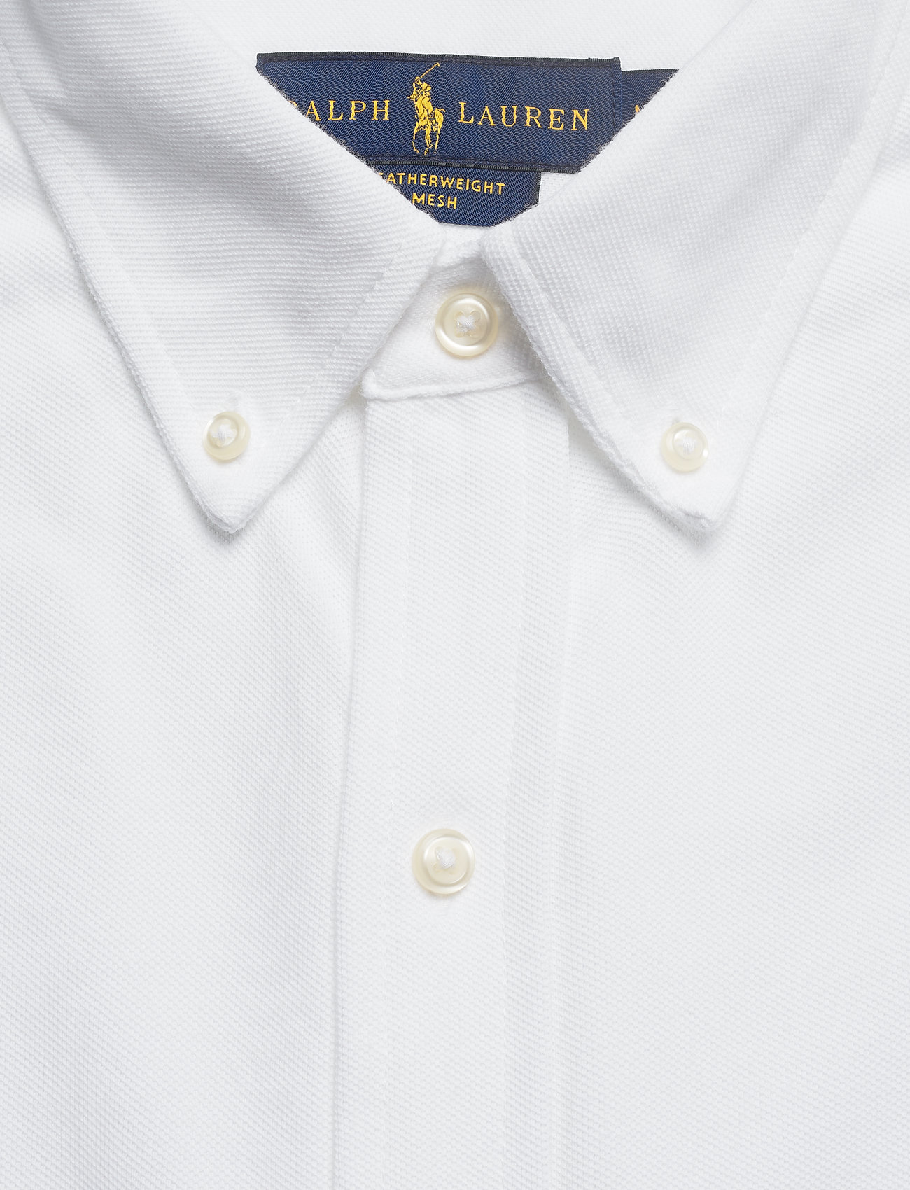 Polo Ralph Lauren - Featherweight Mesh Shirt - kortærmede skjorter - white - 5