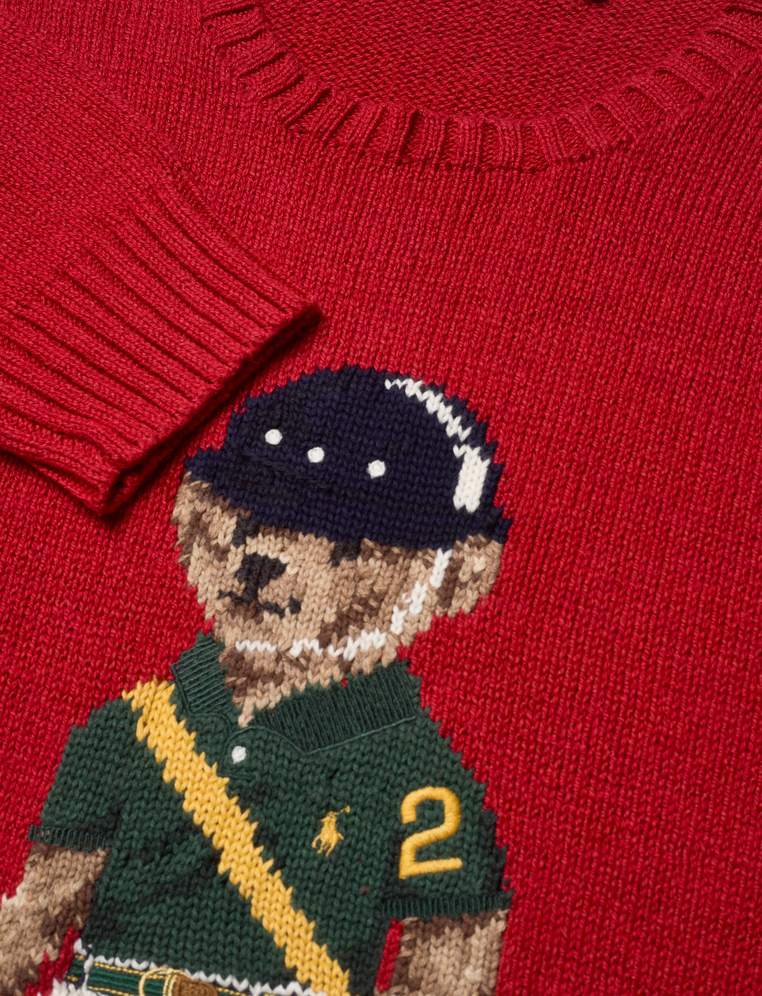 Polo Ralph Lauren - Riding Bear Sweater - park avenue red - 3