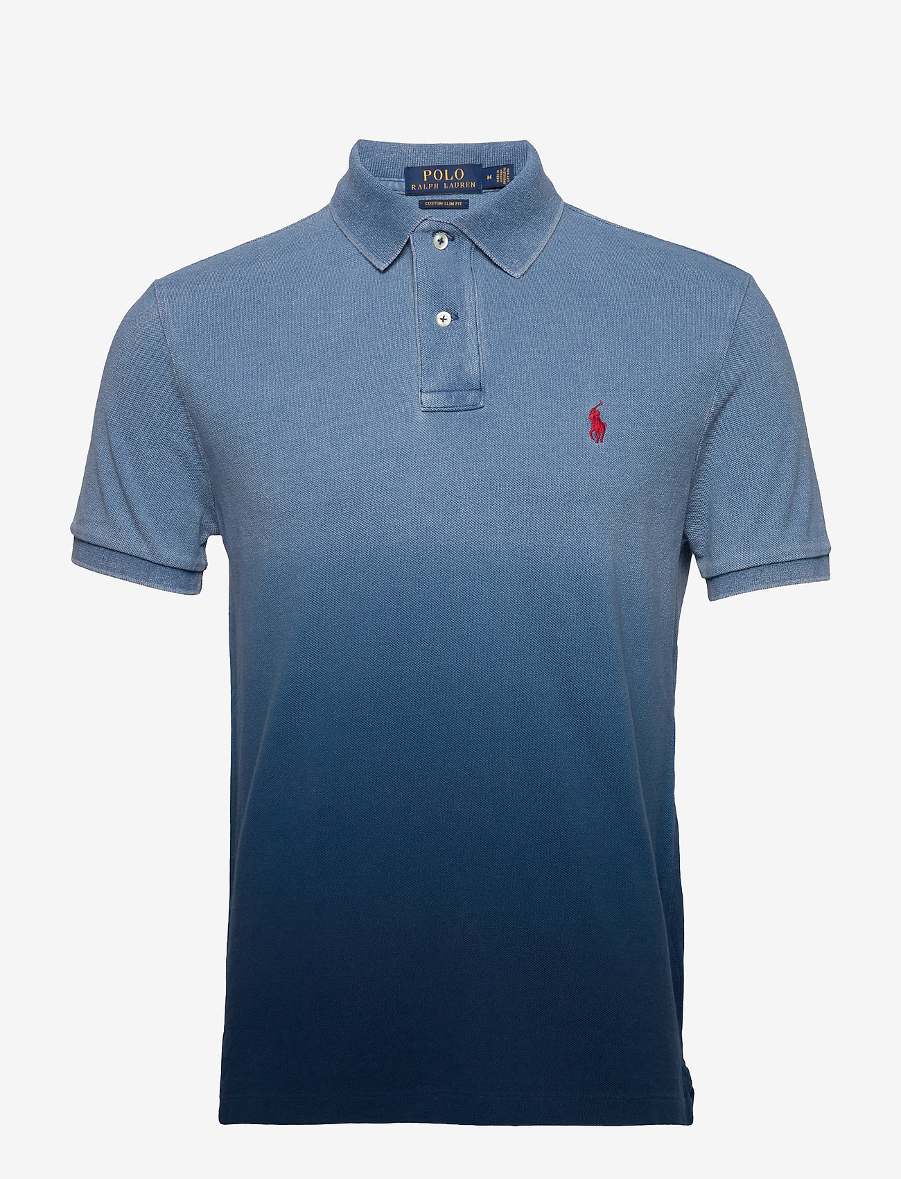Polo Ralph Lauren - Custom Slim Fit Indigo Polo - indigo dip dye - 0