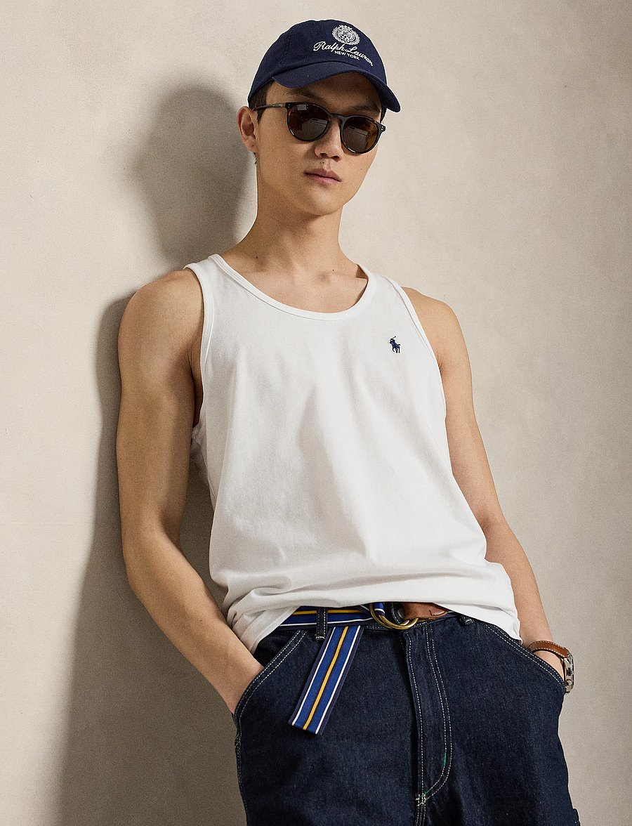 Polo Ralph Lauren - Washed Jersey Tank - tanktops - white/c7996 - 0