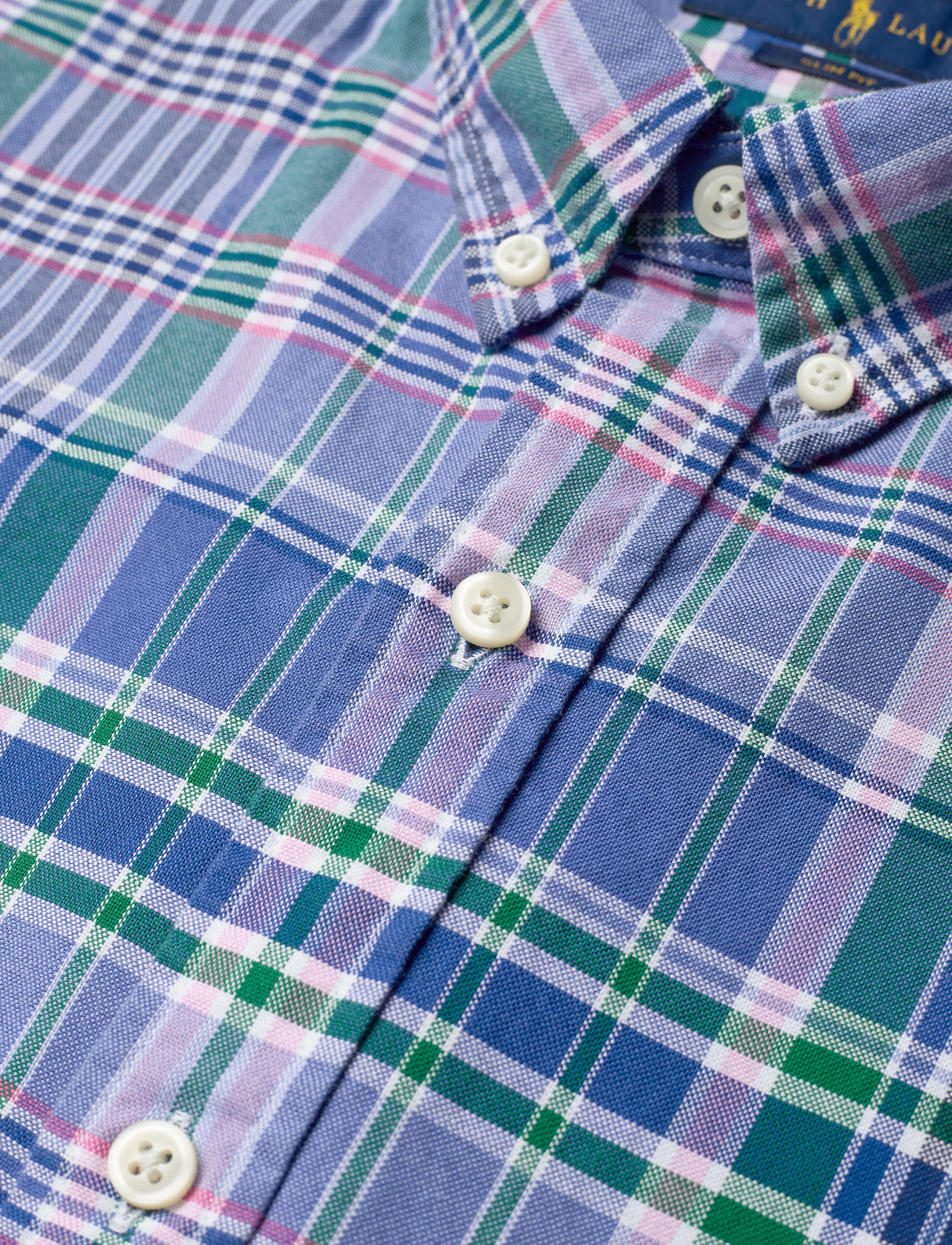 Polo Ralph Lauren - Slim Fit Striped Oxford Shirt - 4653a blue large - 3