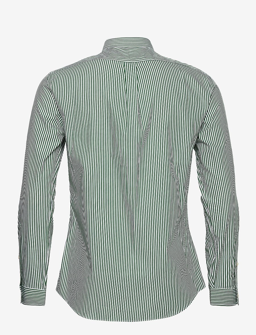 Polo Ralph Lauren - Slim Fit Striped Poplin Shirt - 4655c pine/white - 2
