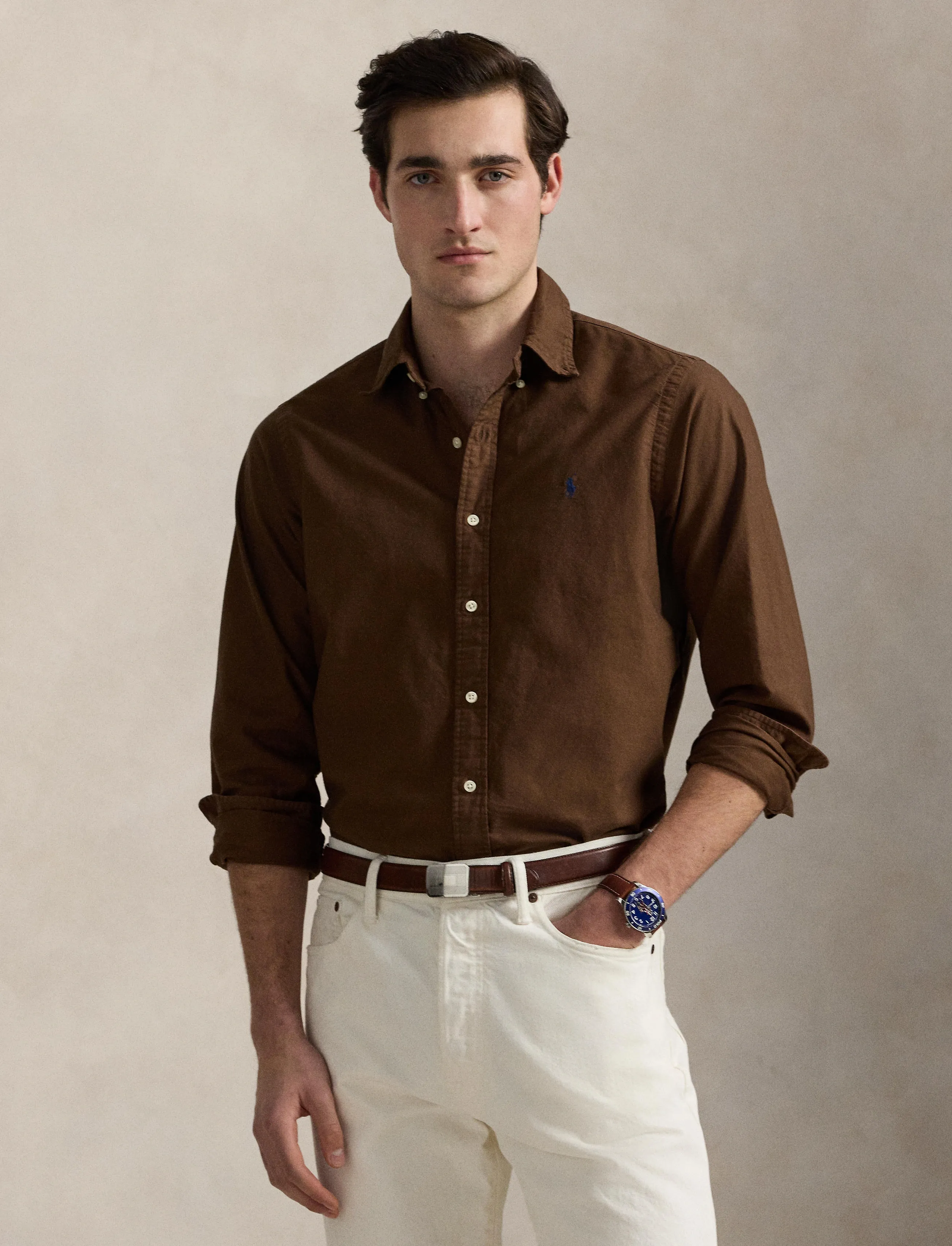 Polo Ralph Lauren - GD OXFORD-SLBDPPCS - oxfordi särgid - chocolate mousse - 3