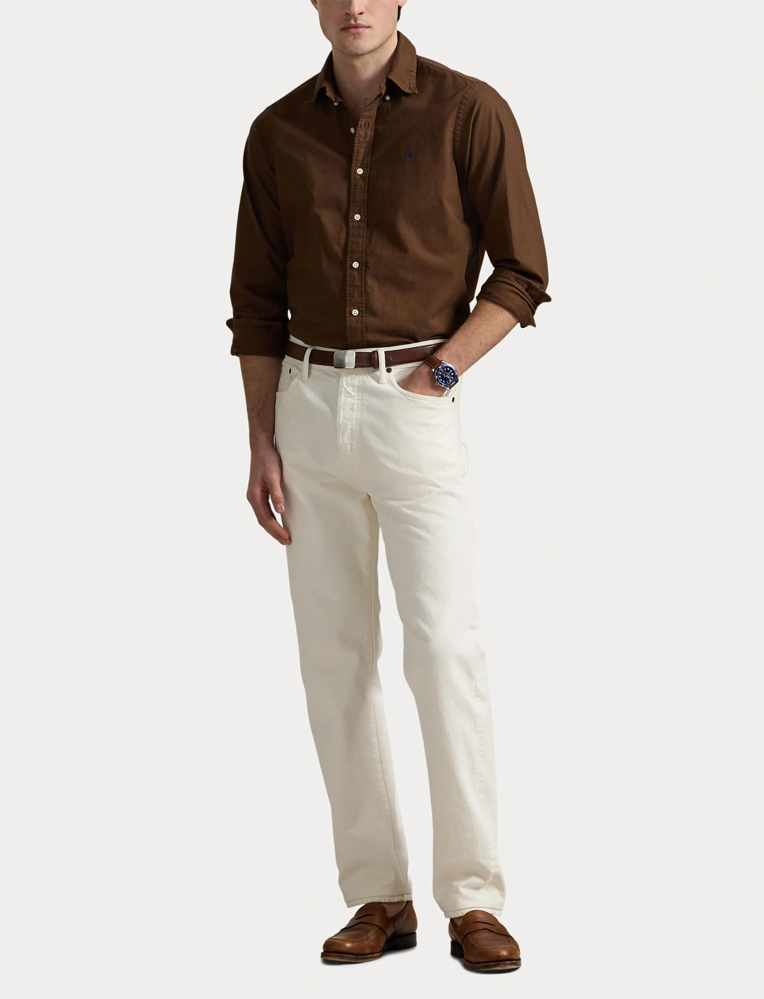 Polo Ralph Lauren - GD OXFORD-SLBDPPCS - oxfordi särgid - chocolate mousse - 4