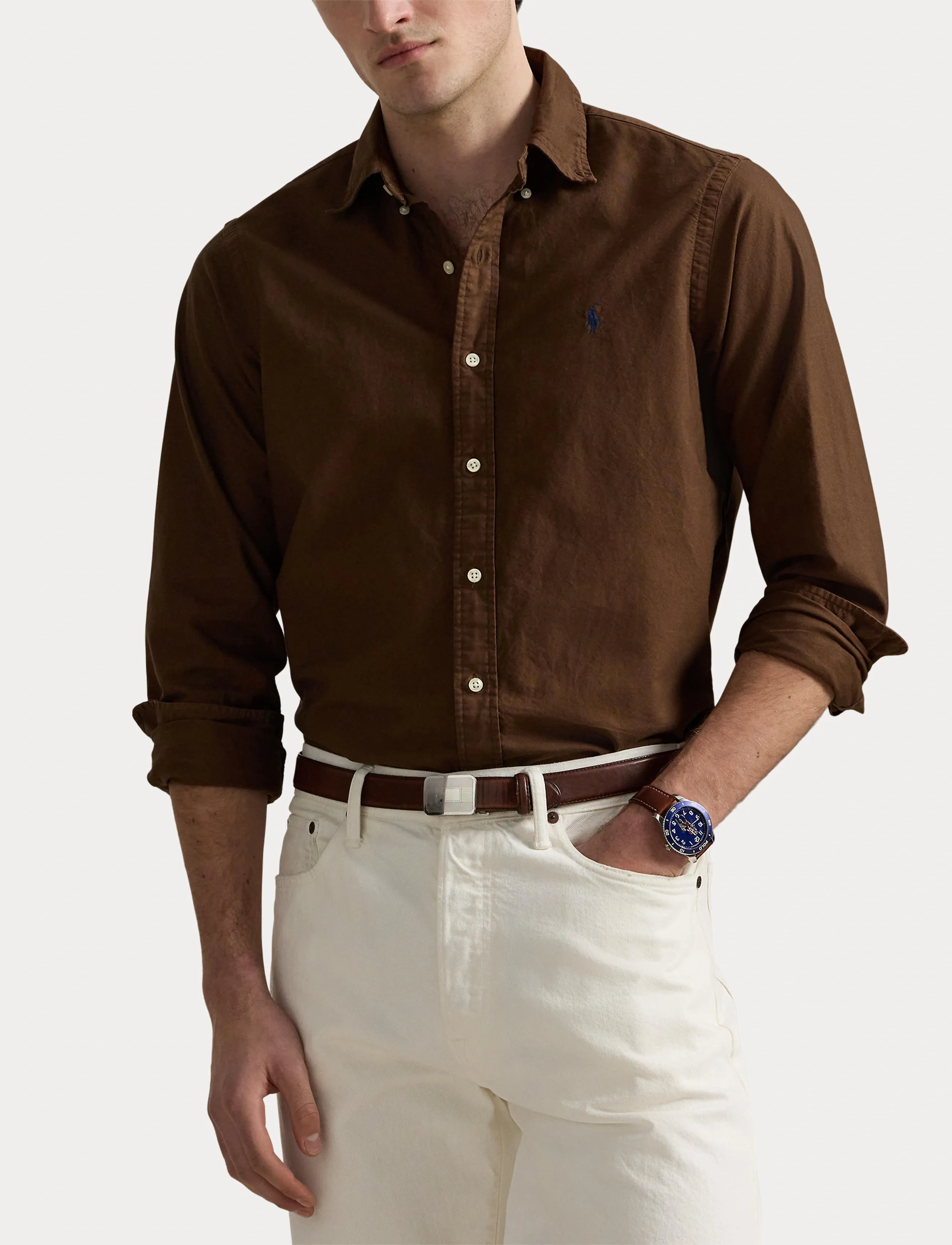 Polo Ralph Lauren - GD OXFORD-SLBDPPCS - oxfordi särgid - chocolate mousse - 5