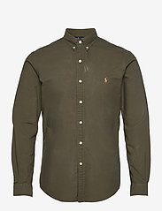 Slim Fit Garment-Dyed Oxford Shirt - DEFENDER GREEN