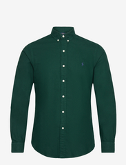Slim Fit Garment-Dyed Oxford Shirt - MOSS AGATE