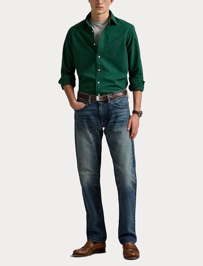Polo Ralph Lauren - Slim Fit Garment-Dyed Oxford Shirt - basic skjortor - new forest/fresh - 4