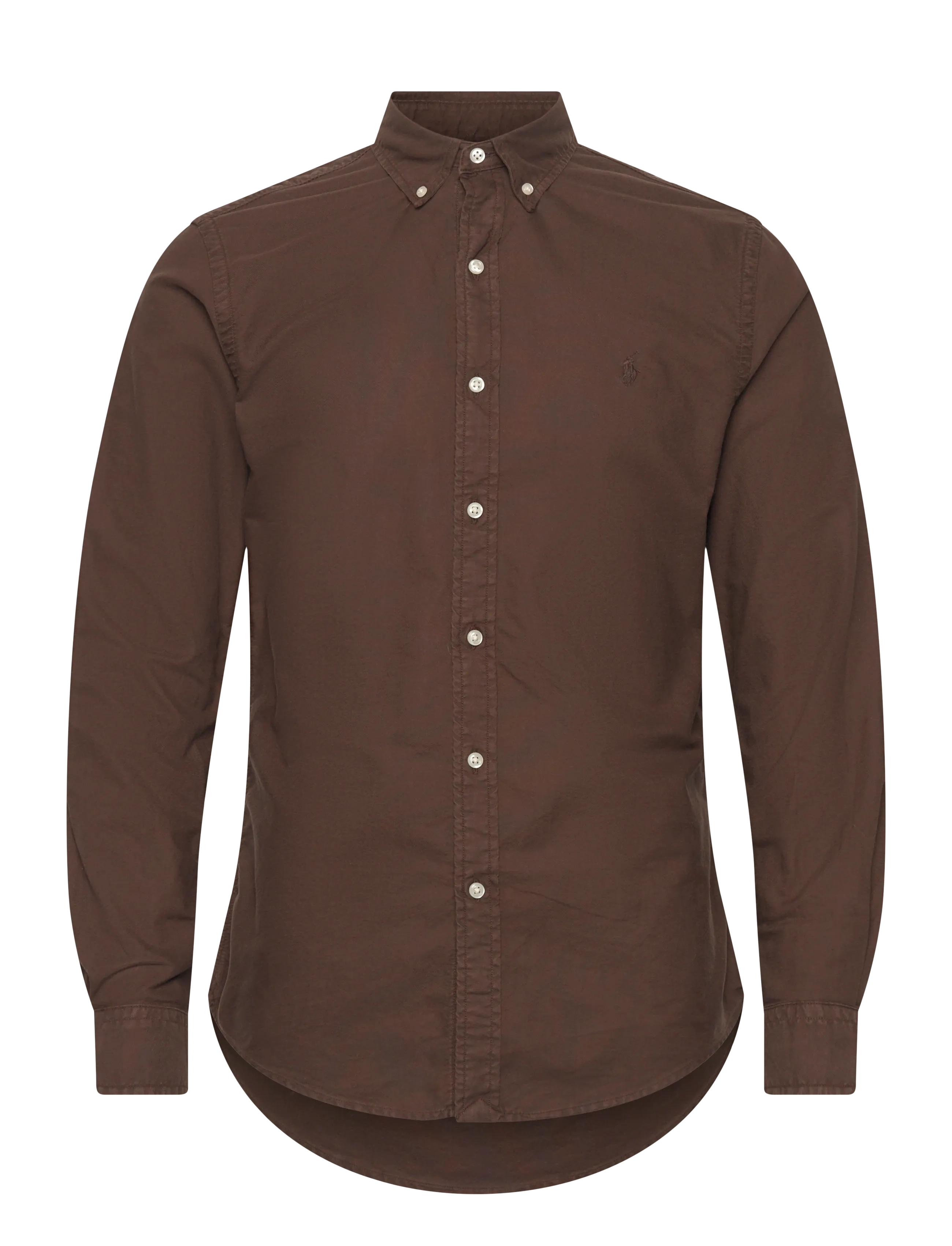 Polo Ralph Lauren Slim Fit Garment-Dyed Oxford Shirt - Skjorter - NUTMEG BROWN / brown