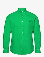 Slim Fit Garment-Dyed Oxford Shirt - PREPPY GREEN