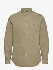 Slim Fit Garment-Dyed Oxford Shirt - SAGE GREEN