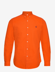 Slim Fit Garment-Dyed Oxford Shirt - SAILING ORANGE