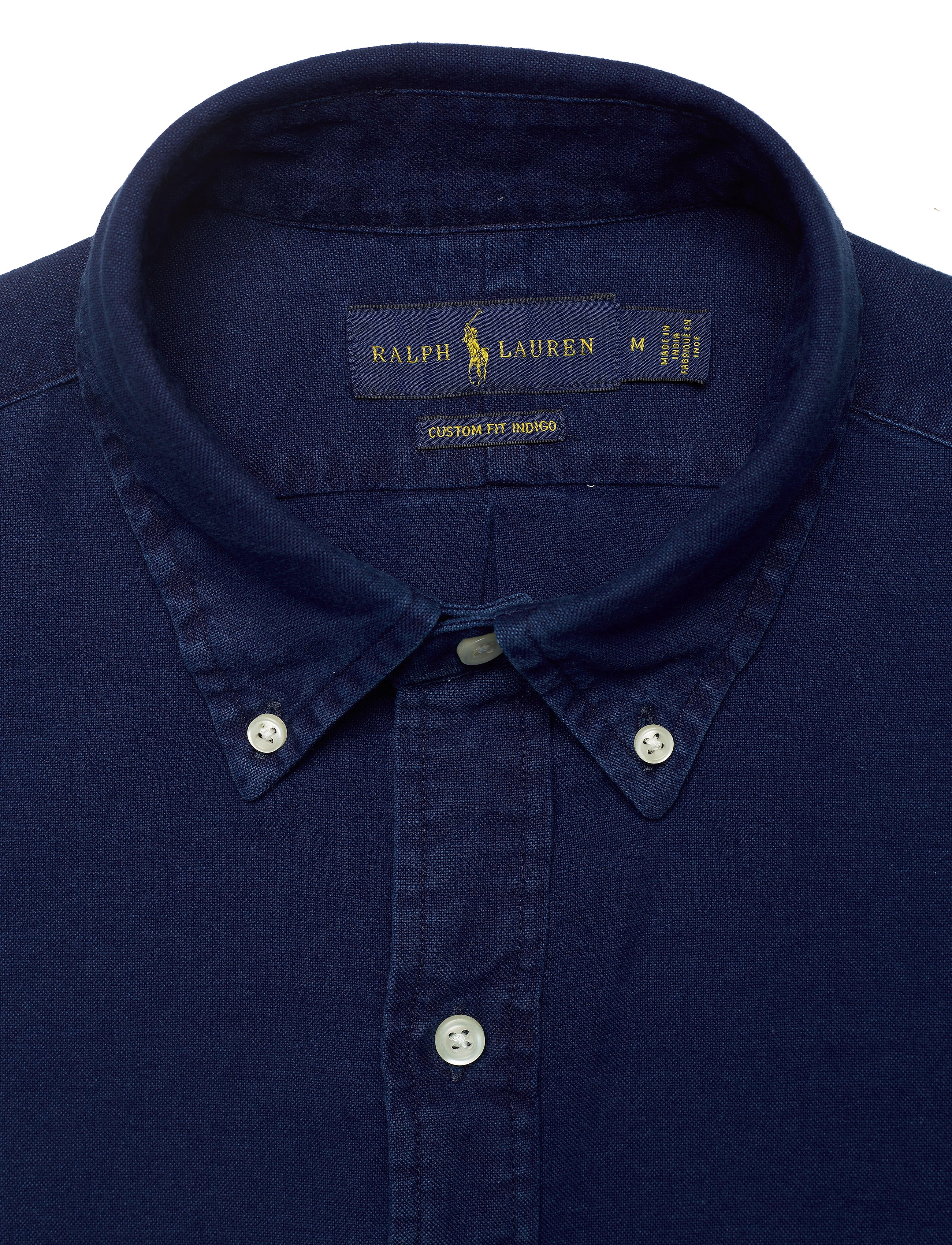 Polo Ralph Lauren - Custom Fit Indigo Oxford Shirt - indigo - 3