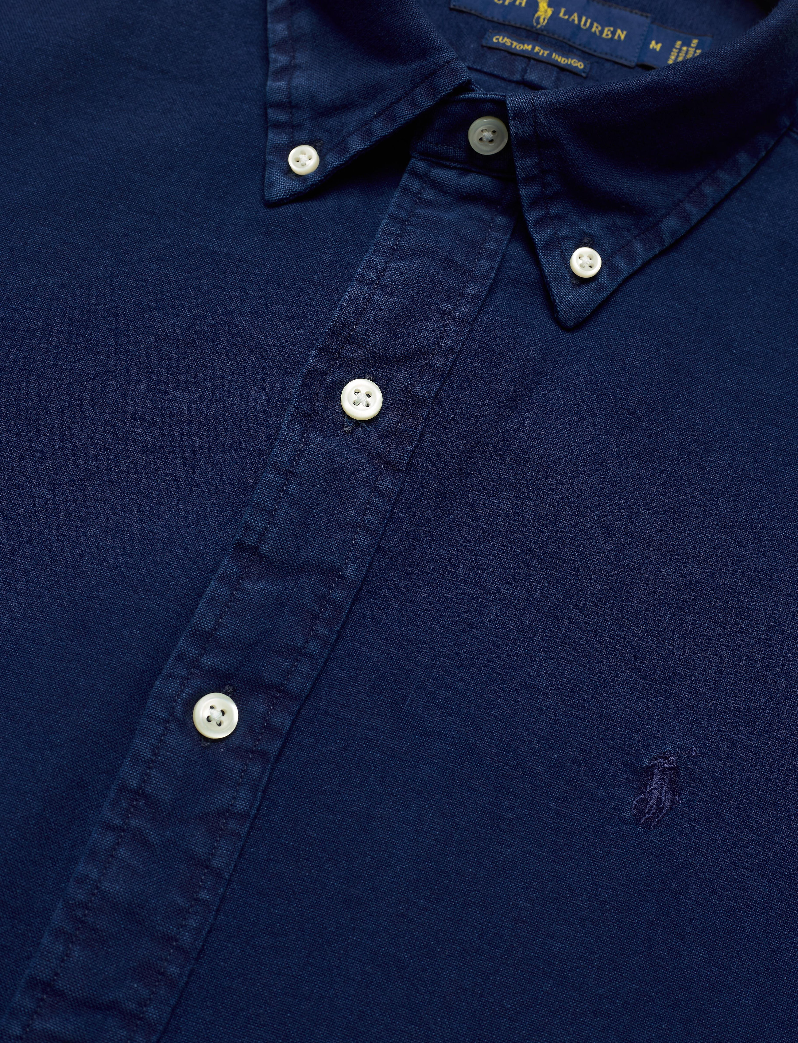Polo Ralph Lauren - Custom Fit Indigo Oxford Shirt - indigo - 4