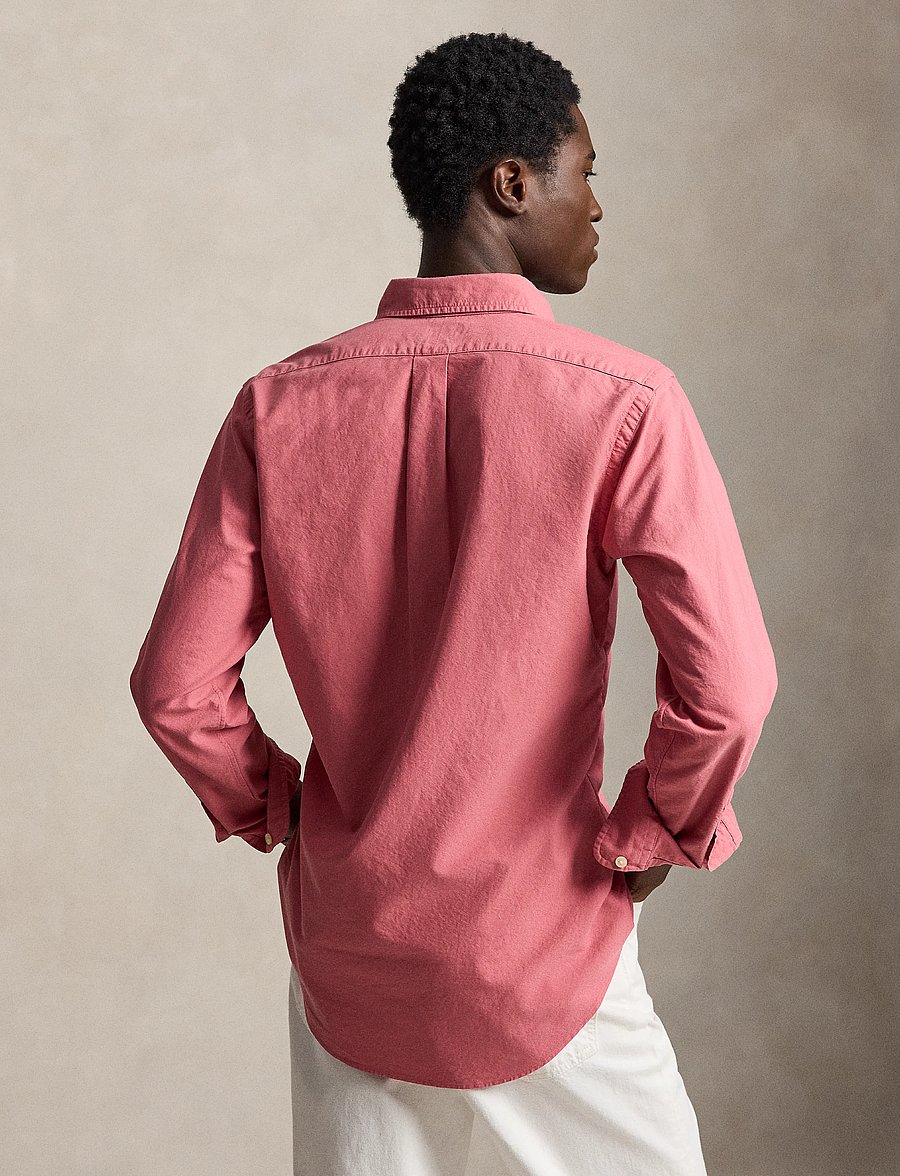 Polo Ralph Lauren - Custom Fit Garment-Dyed Oxford Shirt - oxford skjorter - adirondack berry - 2