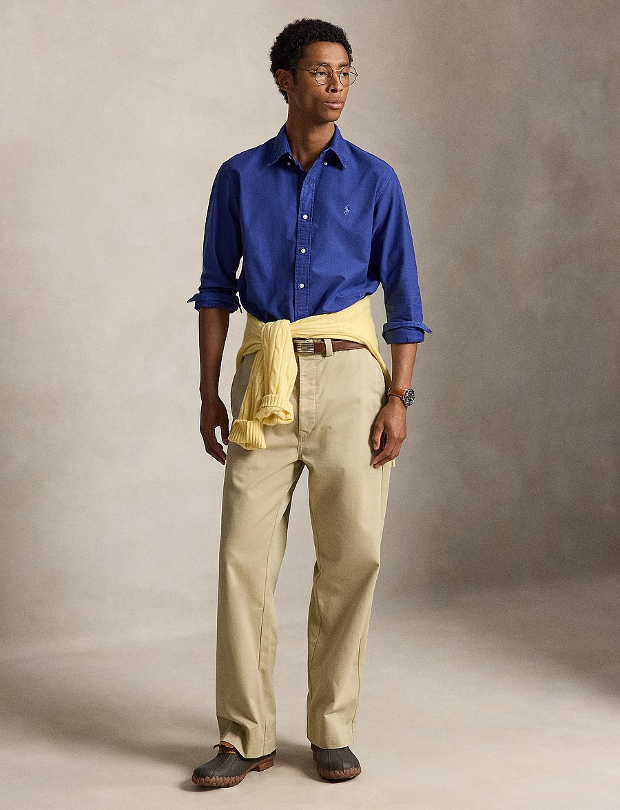Polo Ralph Lauren - Custom Fit Garment-Dyed Oxford Shirt - oxford-hemden - blue yatch - 0