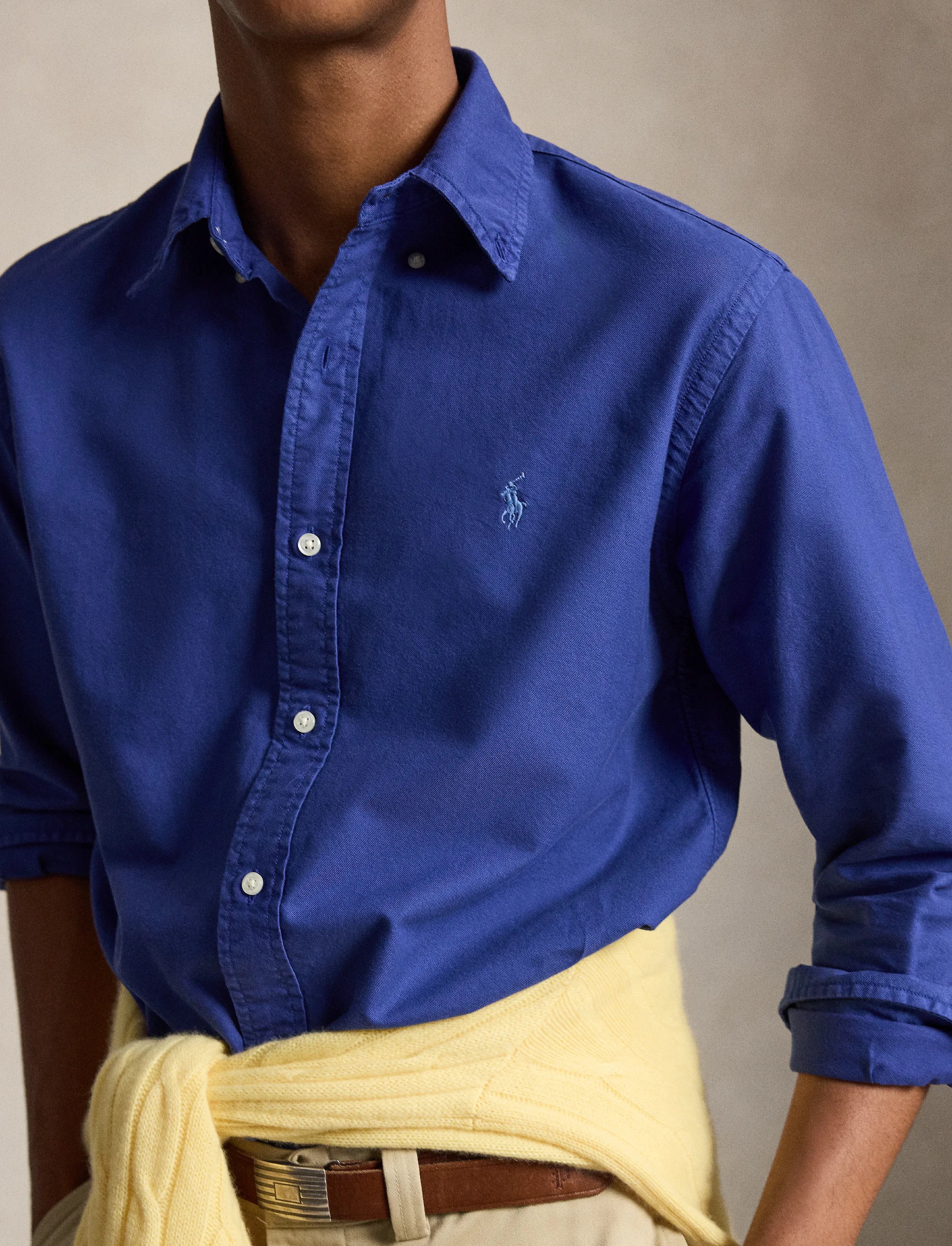 Polo Ralph Lauren - Custom Fit Garment-Dyed Oxford Shirt - oxford-hemden - blue yatch - 4