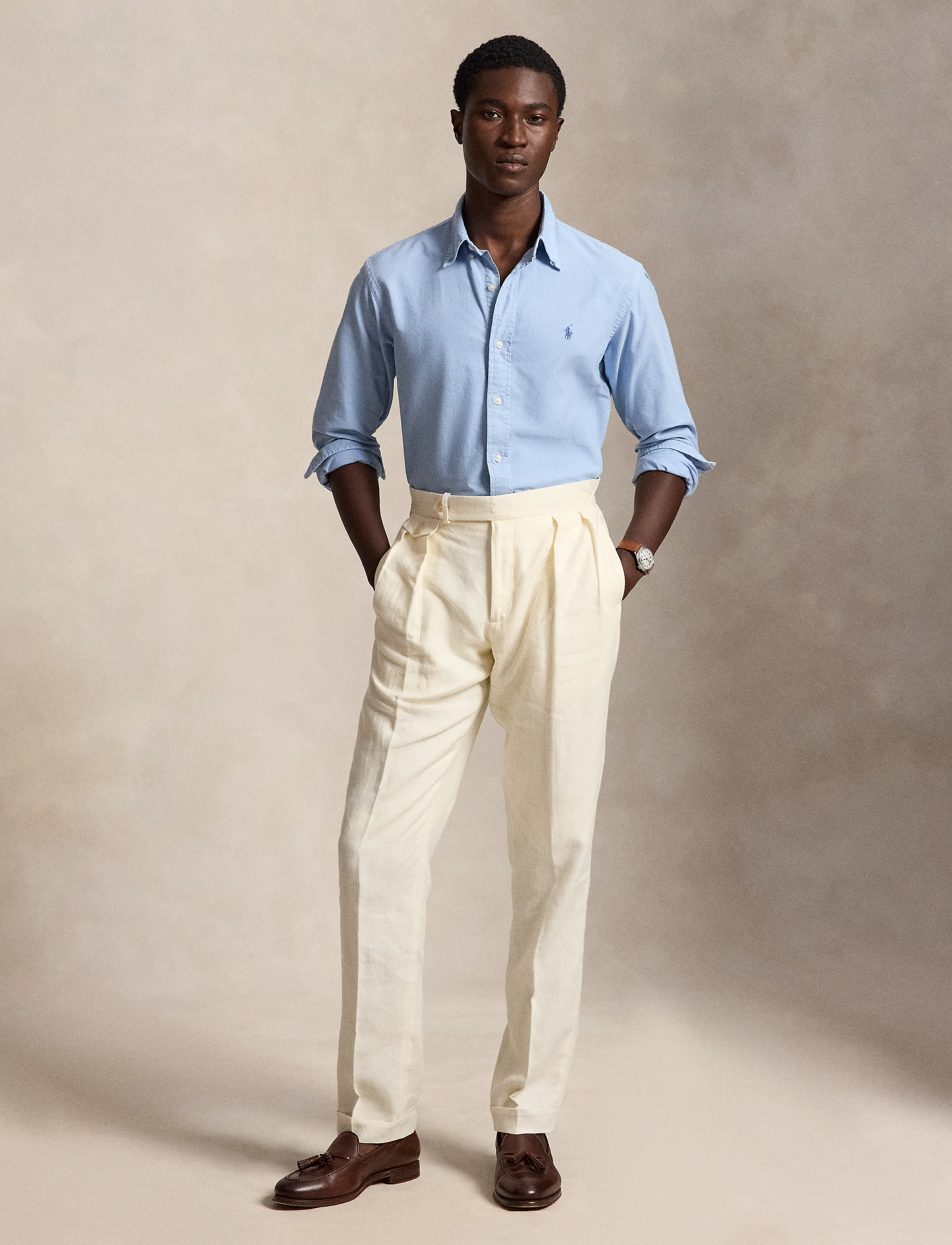 Polo Ralph Lauren - Custom Fit Garment-Dyed Oxford Shirt - oxfordi särgid - chambray blue - 4
