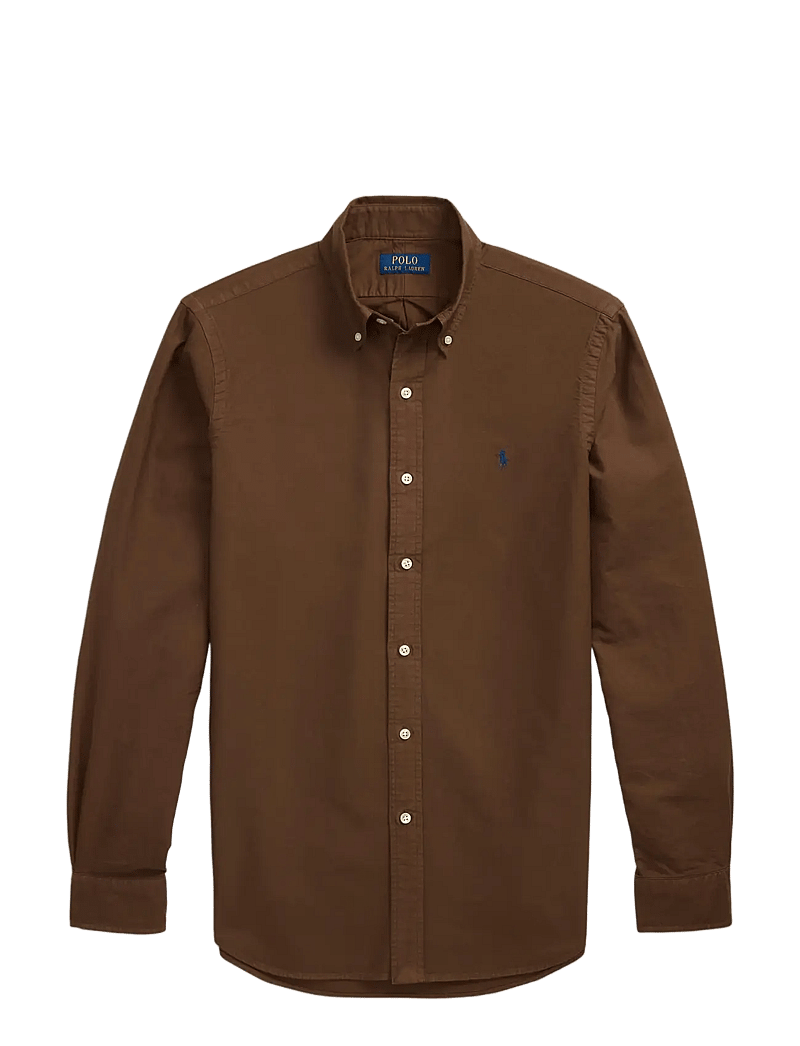 Polo Ralph Lauren - Custom Fit Garment-Dyed Oxford Shirt - casual - chocolate mousse - 1