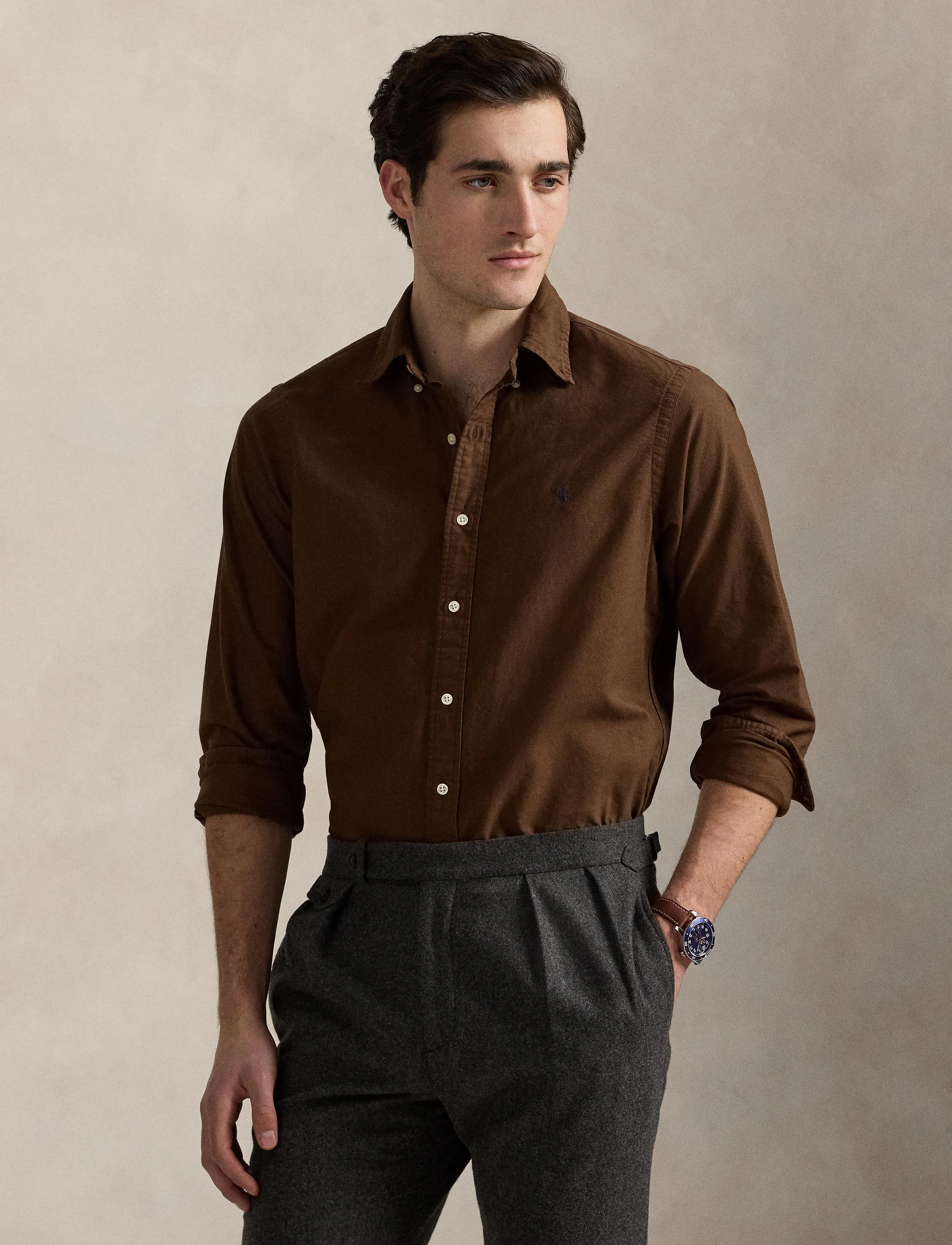Polo Ralph Lauren - GD OXFORD-CUBDPPCS - oxford skjorter - chocolate mousse - 3