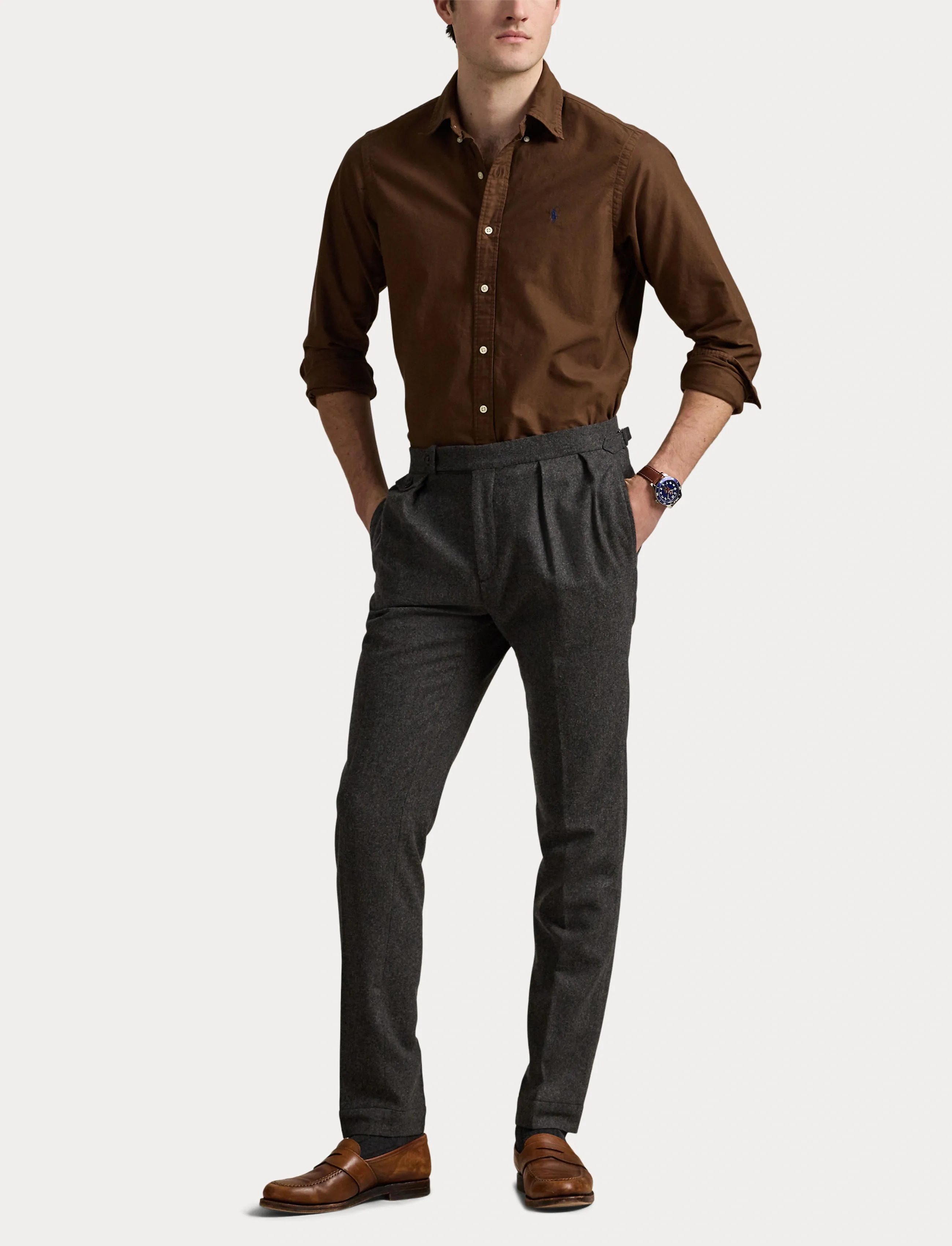 Polo Ralph Lauren - GD OXFORD-CUBDPPCS - oxford skjorter - chocolate mousse - 4