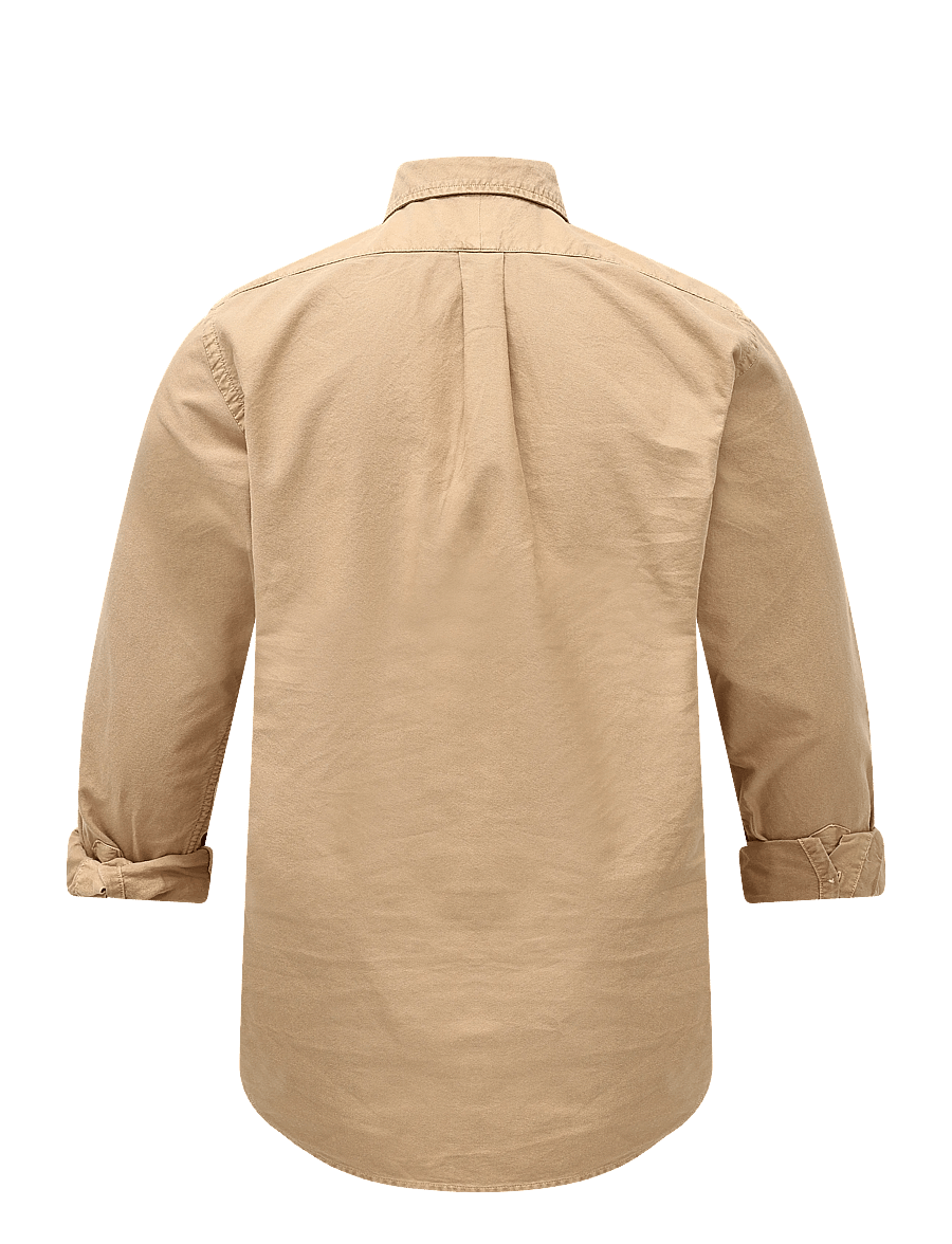 Polo Ralph Lauren - Plaggfärgad oxfordskjorta Custom Fit - oxford-skjortor - classic camel w - 2