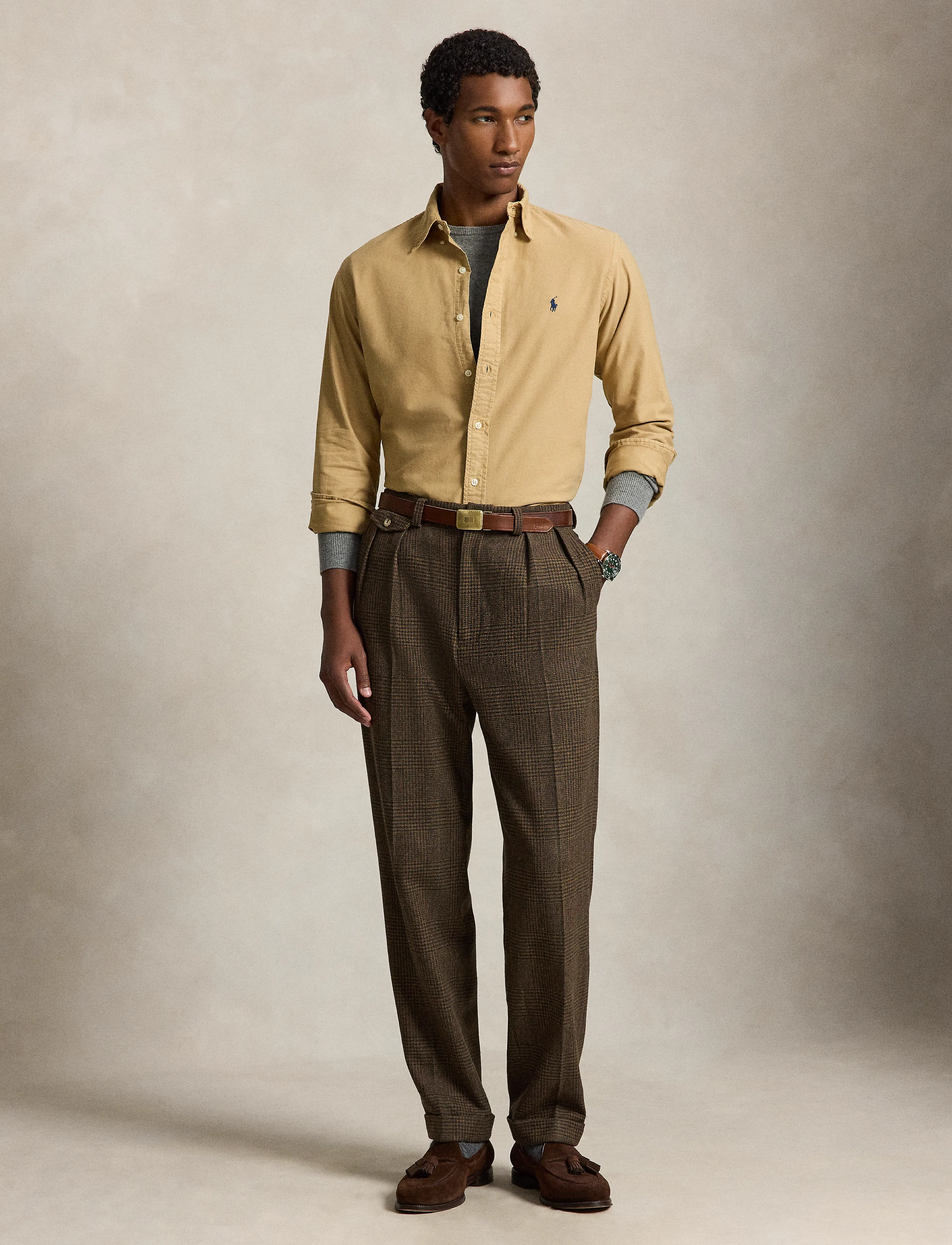 Polo Ralph Lauren - Custom Fit Garment-Dyed Oxford Shirt - oxfordi särgid - classic camel w - 3