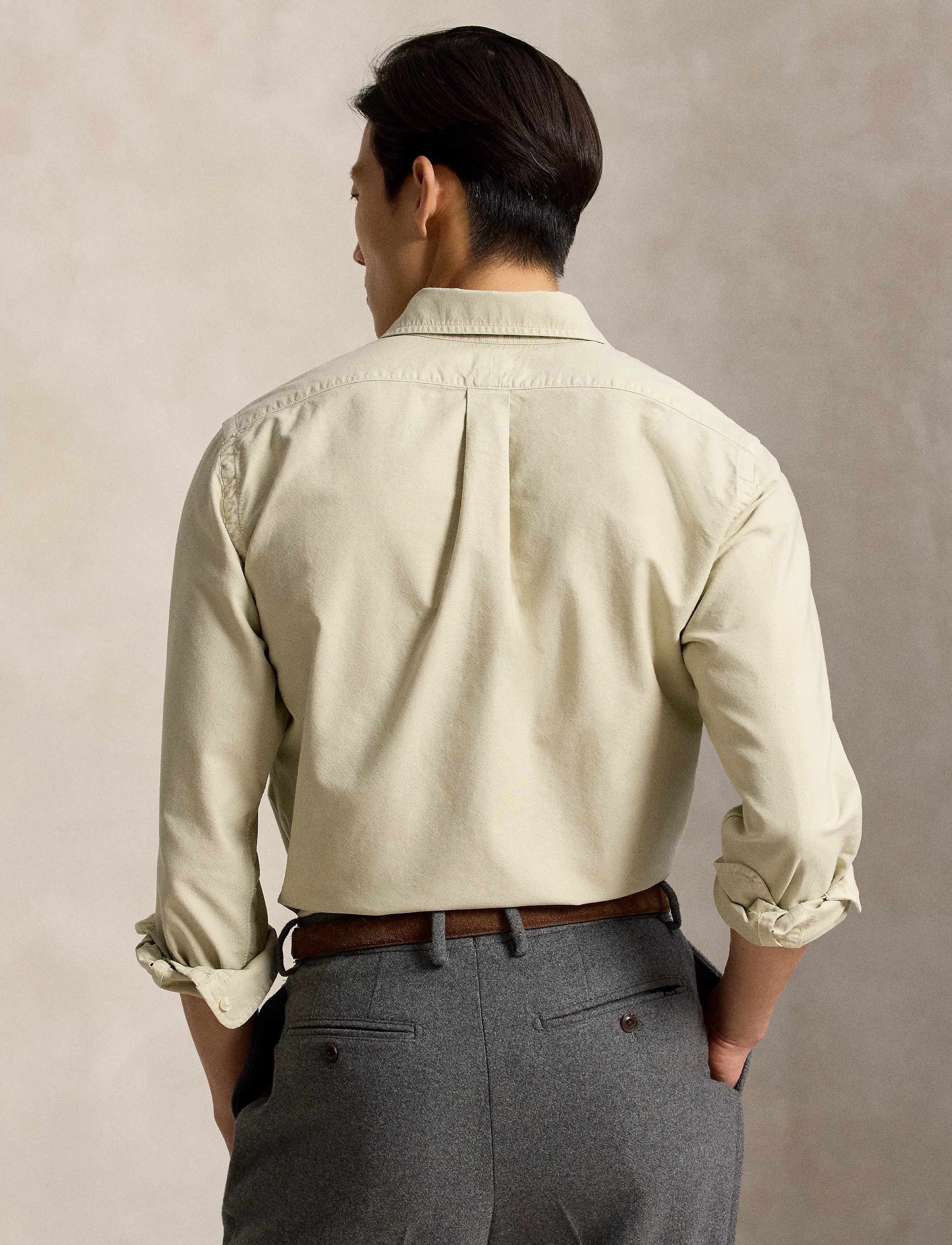 Polo Ralph Lauren - Custom Fit Garment-Dyed Oxford Shirt - oxford-skjortor - classic stone - 2