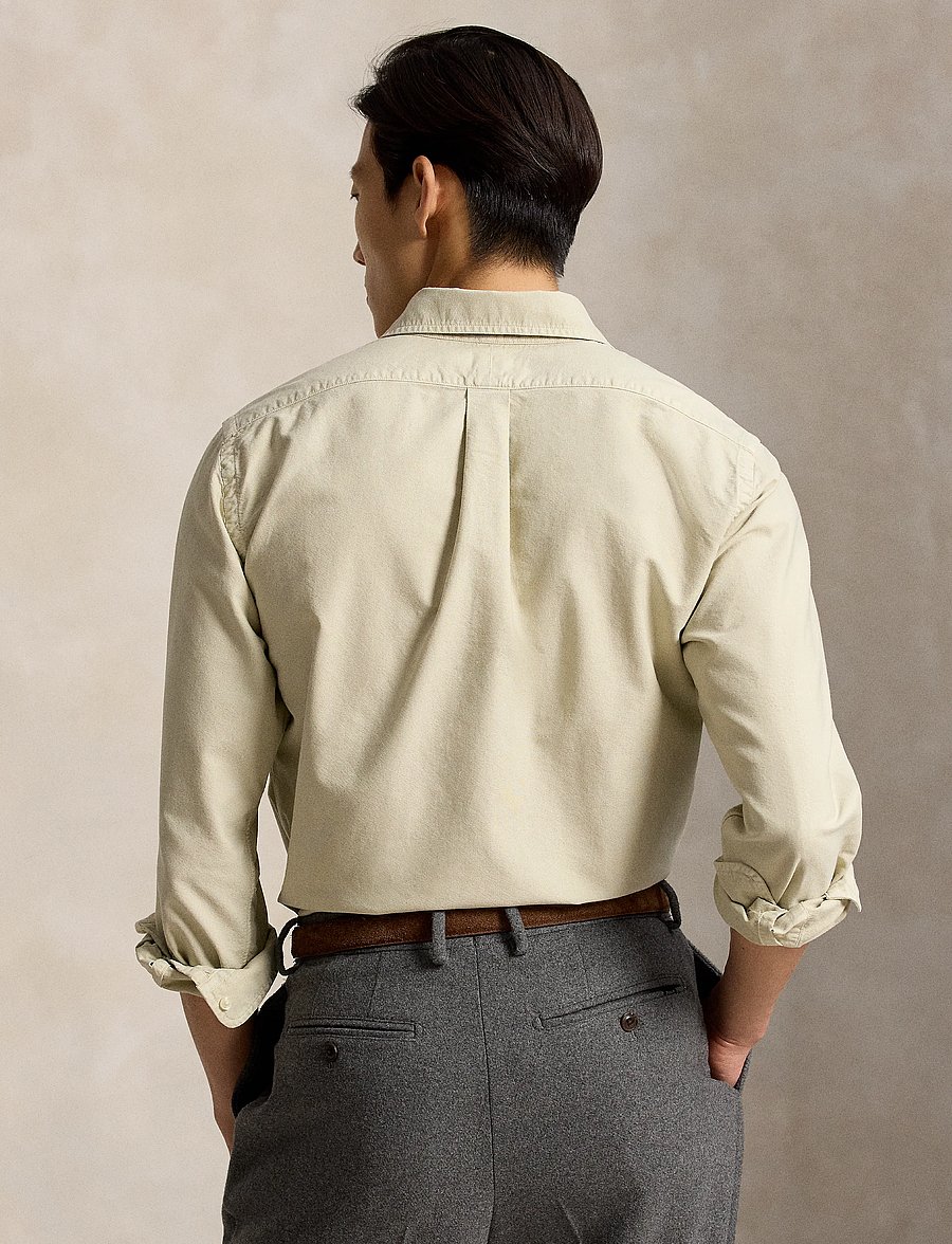 Polo Ralph Lauren - Custom Fit Garment-Dyed Oxford Shirt - oxford-skjortor - classic stone - 2