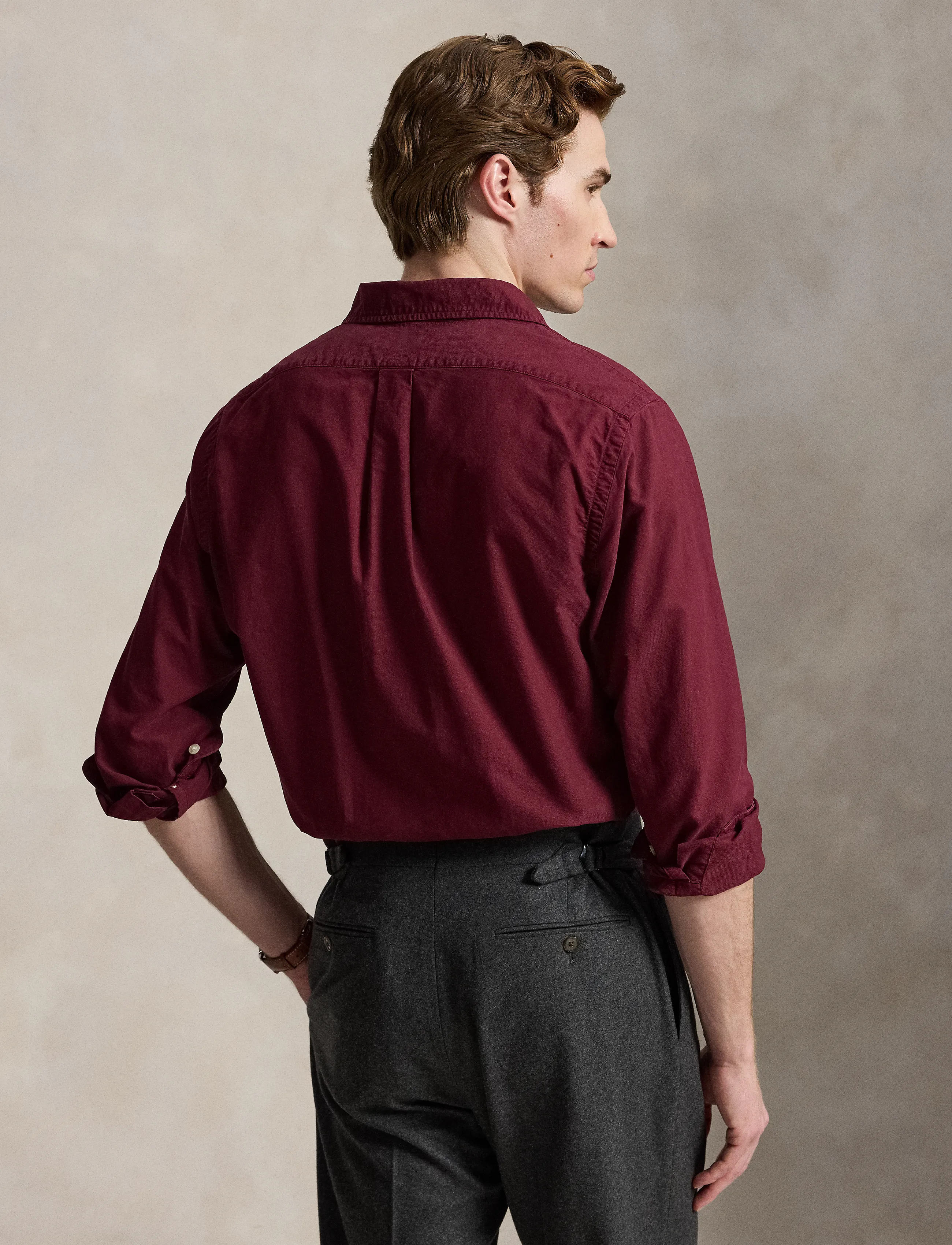 Polo Ralph Lauren - Custom Fit Garment-Dyed Oxford Shirt - oxford-hemden - classic wine/c520 - 3