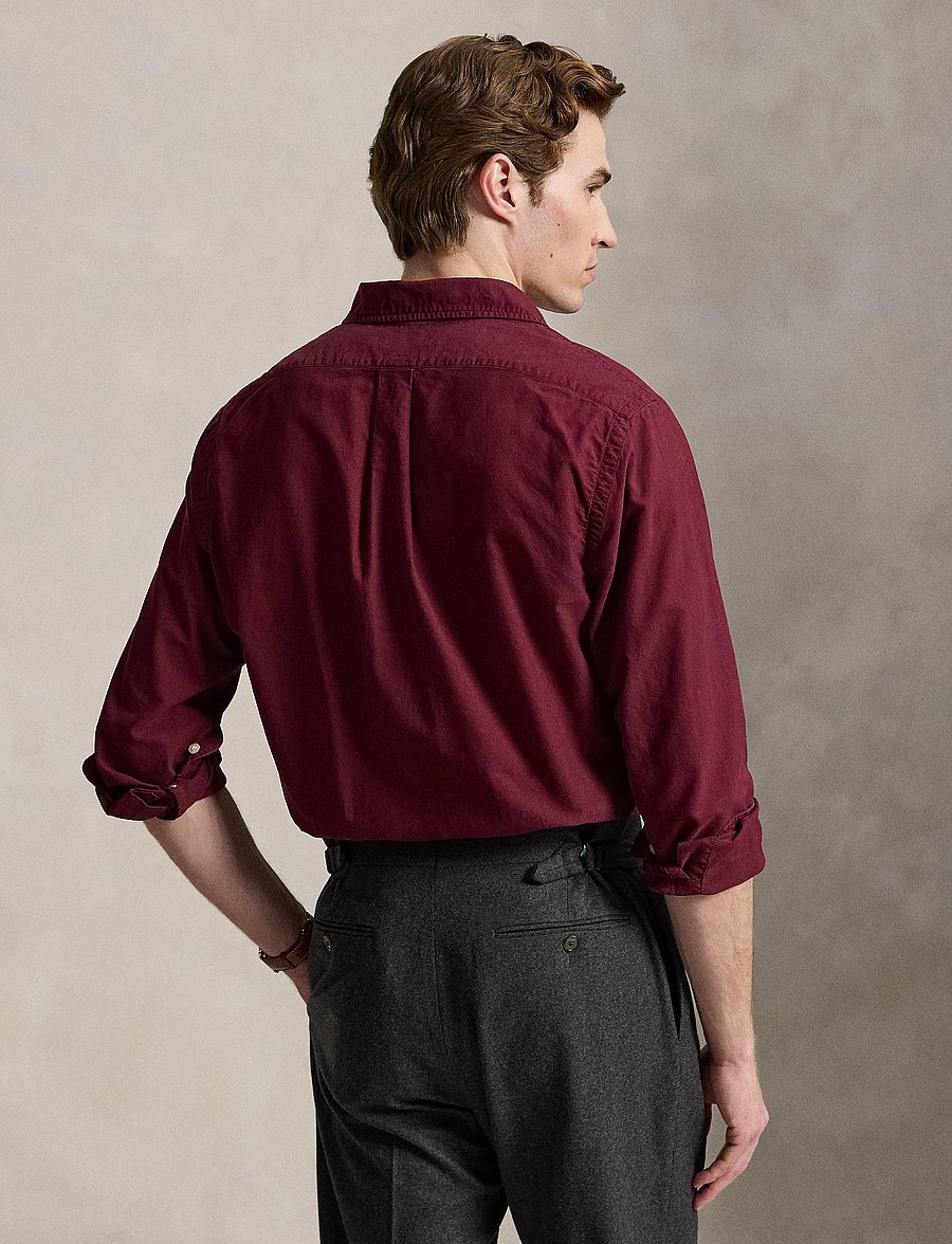 Polo Ralph Lauren - Custom Fit Garment-Dyed Oxford Shirt - oxford-hemden - classic wine/c520 - 3