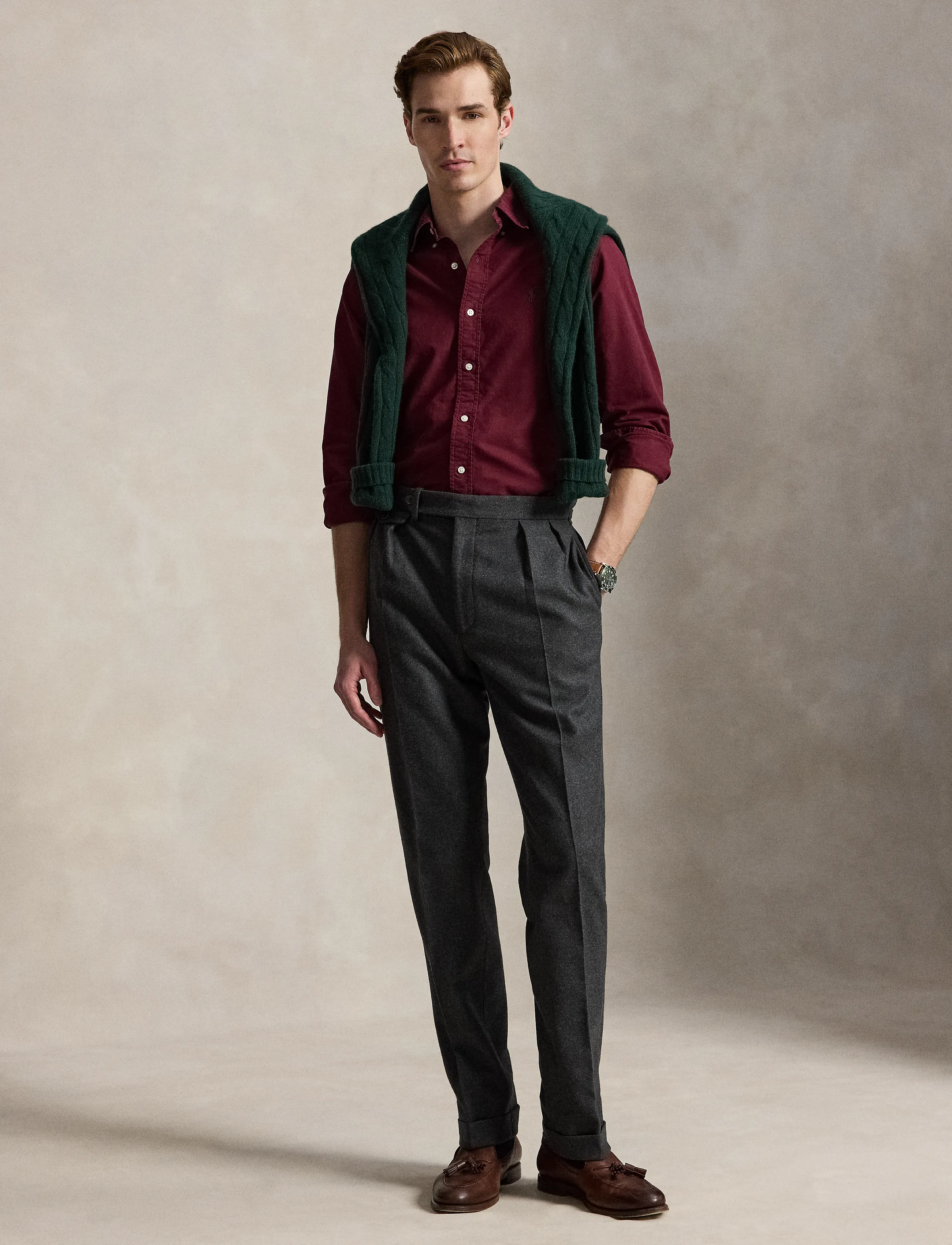 Polo Ralph Lauren - Custom Fit Garment-Dyed Oxford Shirt - oxford-hemden - classic wine/c520 - 4