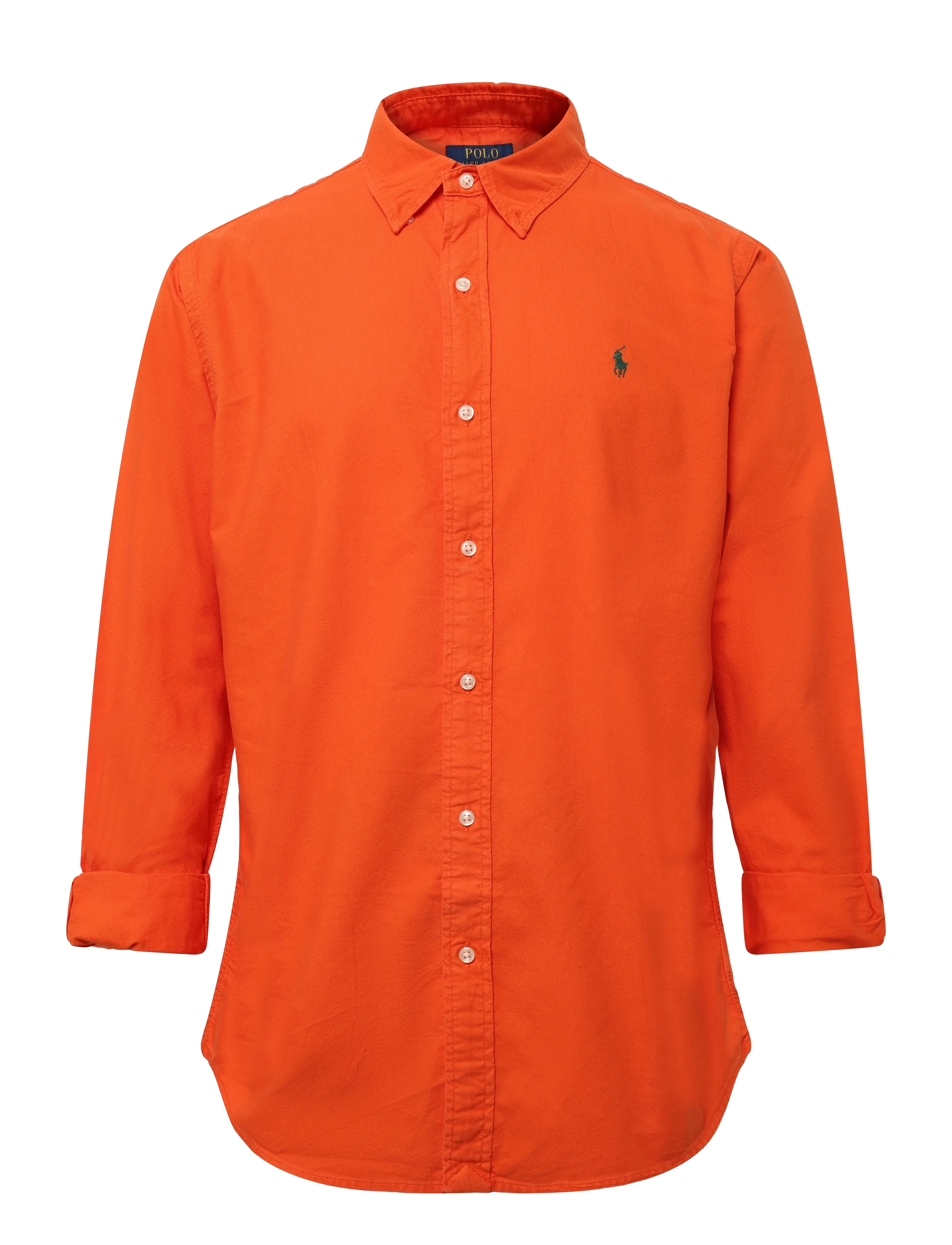 Polo Ralph Lauren Custom Fit Garment-Dyed Oxford Shirt - Oxfordi särgid - COLLEGE ORANGE / orange