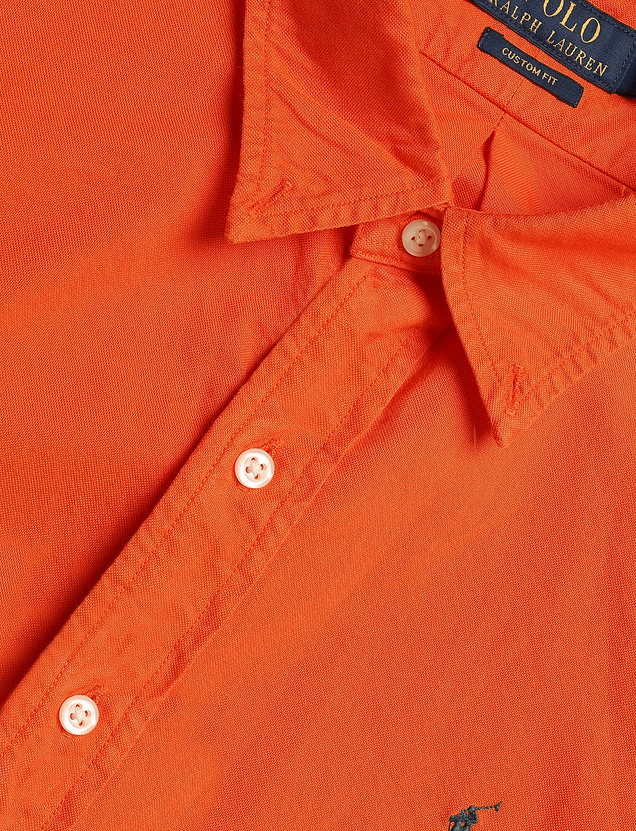 Polo Ralph Lauren - Custom Fit Garment-Dyed Oxford Shirt - oxfordi särgid - college orange - 2