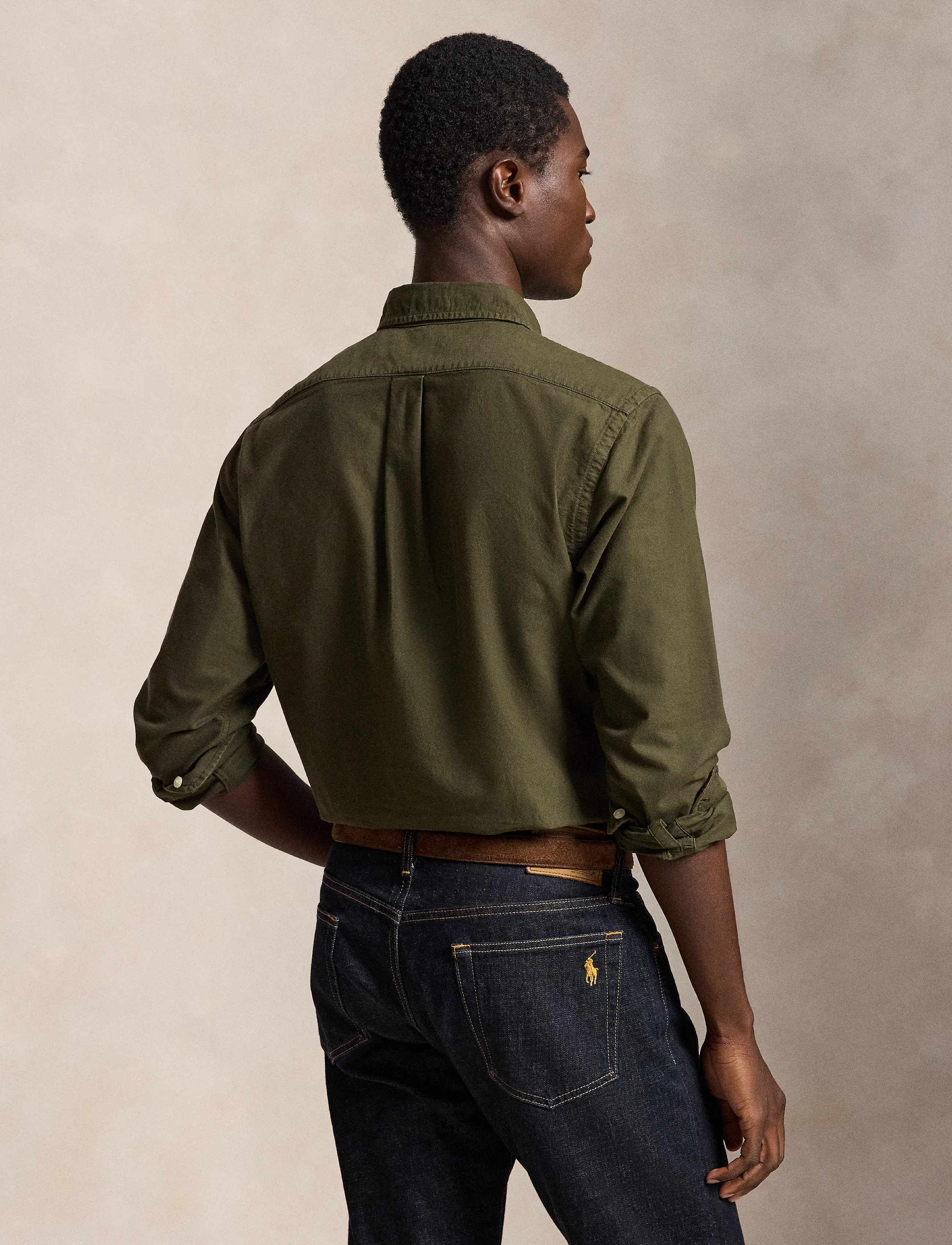 Polo Ralph Lauren - Custom Fit Garment-Dyed Oxford Shirt - oxford-hemden - company olive - 3