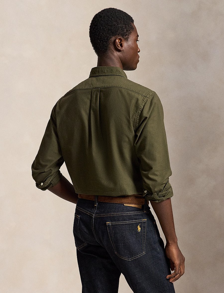 Polo Ralph Lauren - Custom Fit Garment-Dyed Oxford Shirt - oxford-hemden - company olive - 3