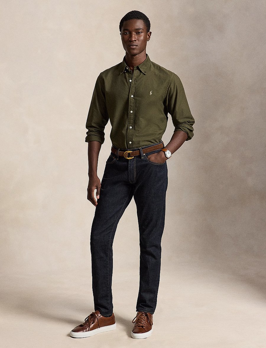 Polo Ralph Lauren - Custom Fit Garment-Dyed Oxford Shirt - oxford-hemden - company olive - 4