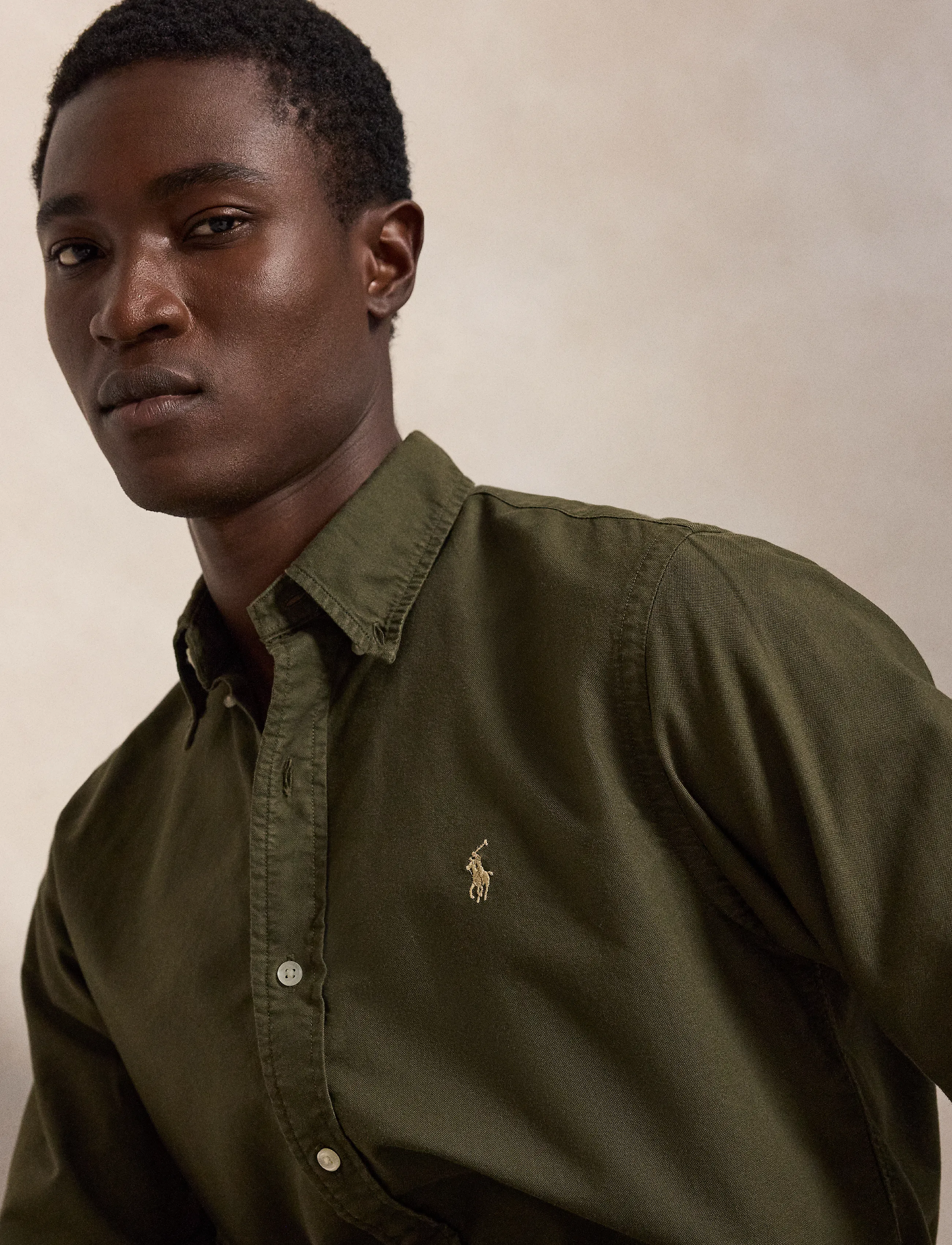 Polo Ralph Lauren - Custom Fit Garment-Dyed Oxford Shirt - oxford-hemden - company olive - 5