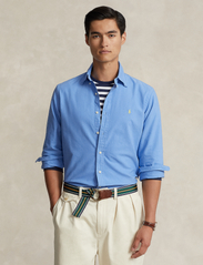 Polo Ralph Lauren - Custom Fit Garment-Dyed Oxford Shirt - oxford skjorter - harbor island blu - 0